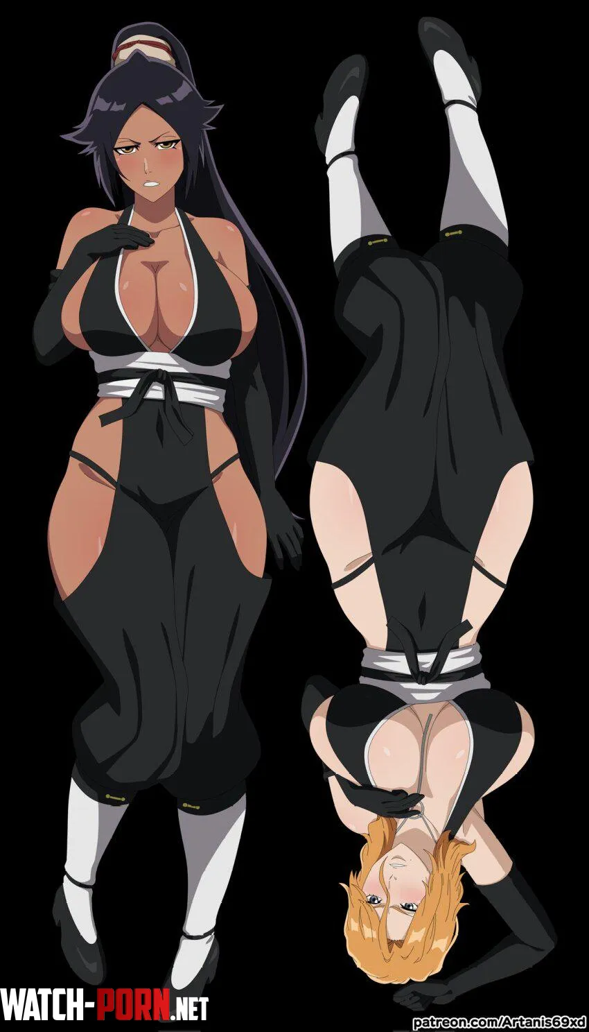 Yoruichi and Rangiku Made Some Alterations To Their Uniforms (by artanis69) by SaberLover1000