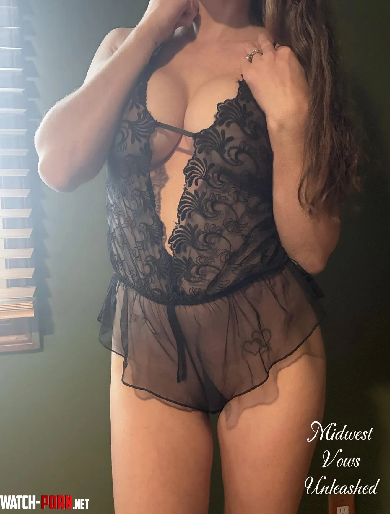 Who doesn’t love a babe in black lace by MidwestVowsUnleashed