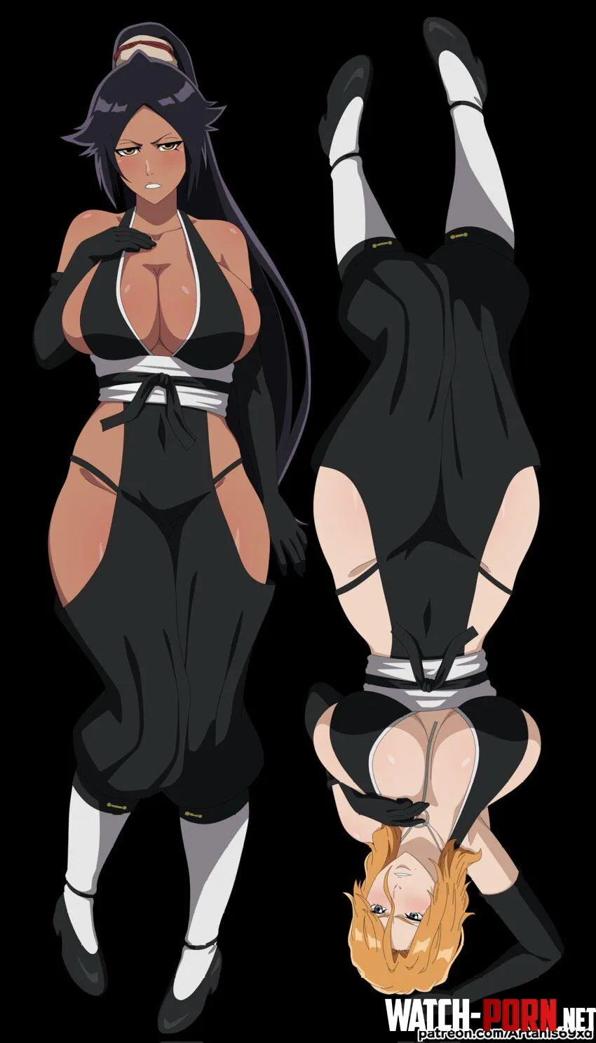Yoruichi and Rangiku Made Some Alterations To Their Uniforms (by artanis69) by SaberLover1000