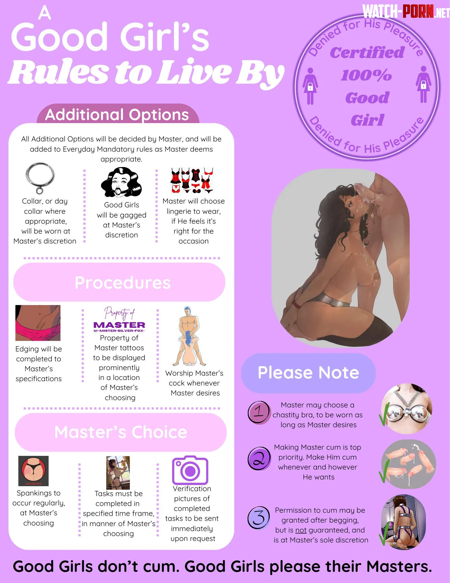 Master read the comments yesterday, and said I needed to make another graphic with some of the rules others suggested for us to use regularly in our dynamic…here’s what we came up with! Enjoy! by Spoiled-PAWG