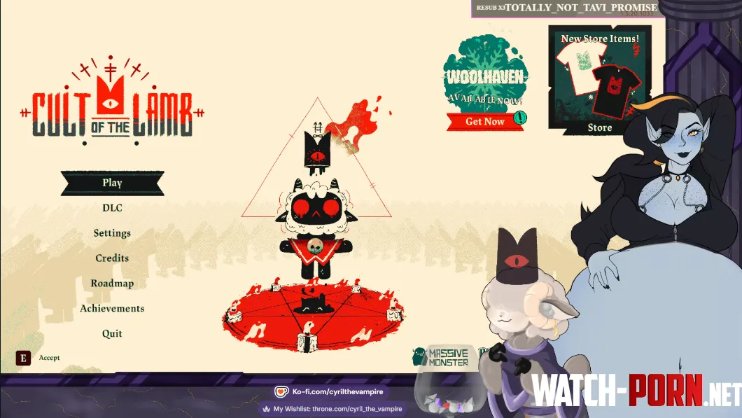 {Promo} Gluttonous Vamp Goddess Grows Her Cult And Tummy (Live w/ Cult of the Lamb) by icebarb