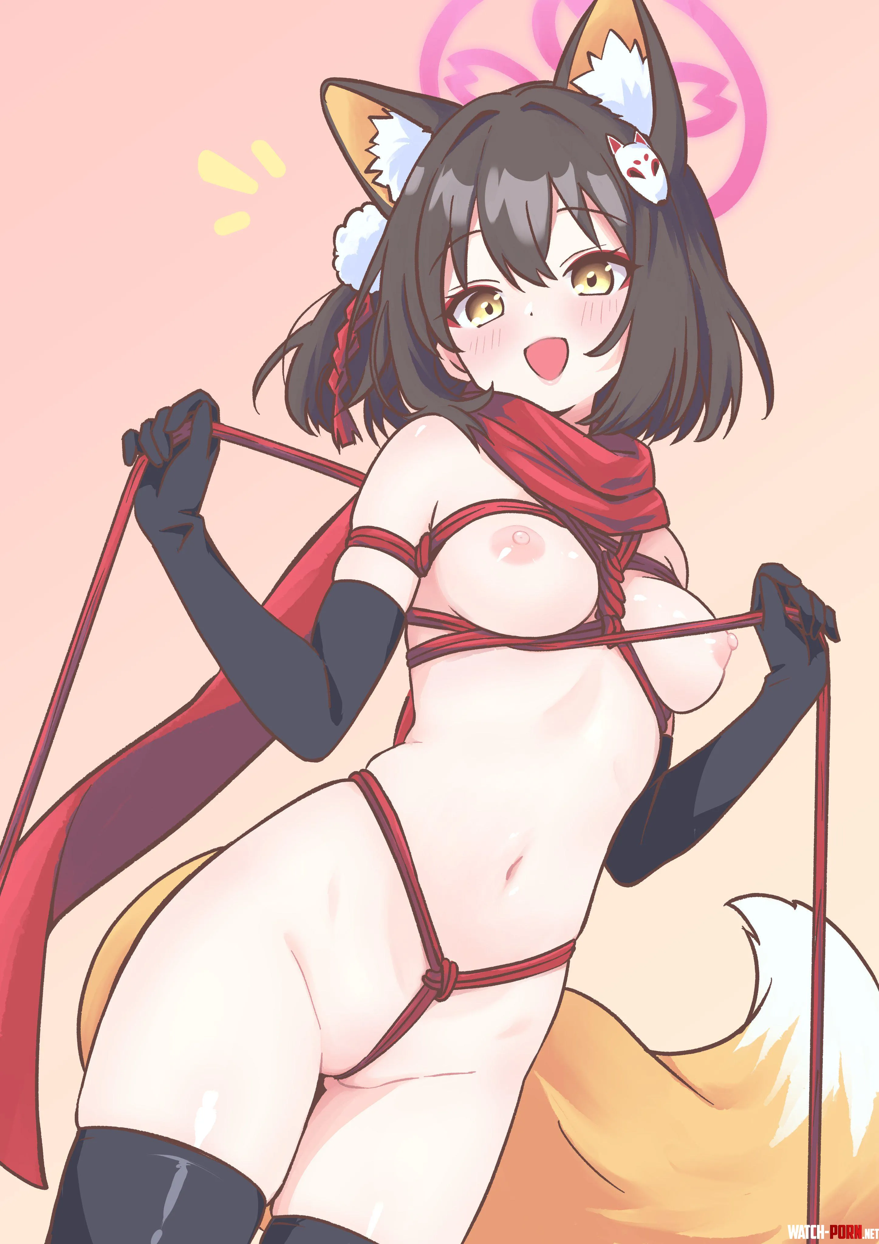 Izuna is going to demonstrate the Ninja Rope Escape Technique (ne_ne_ne79) [Blue Archive] by Pillowfighterlevel99