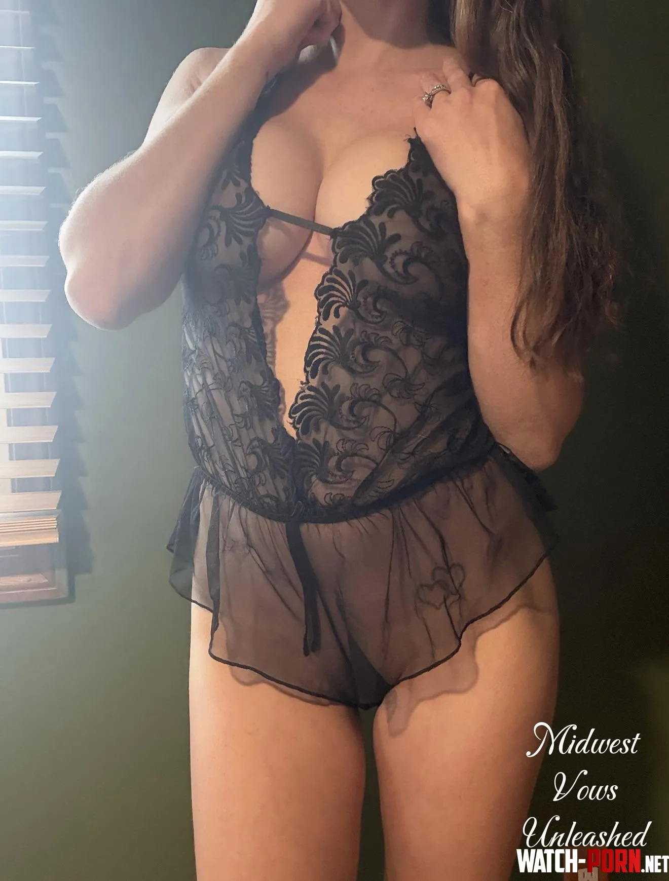 Who doesn’t love a babe in black lace by MidwestVowsUnleashed