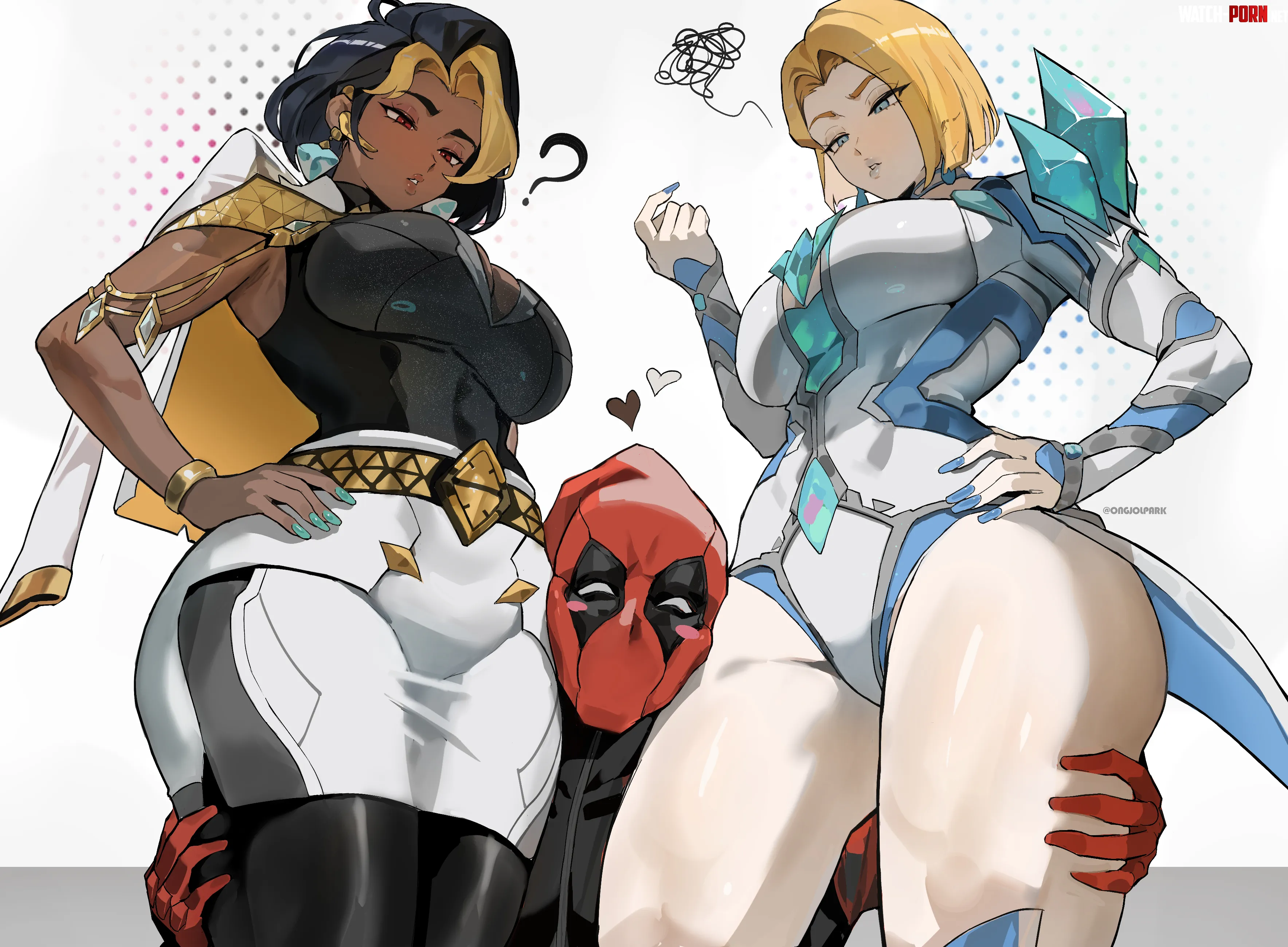 Domina and Emma - Deadpool giving thanks for the QUEENS (OngjolPark) [Overwatch x Marvel Rivals] by Poke-Oji