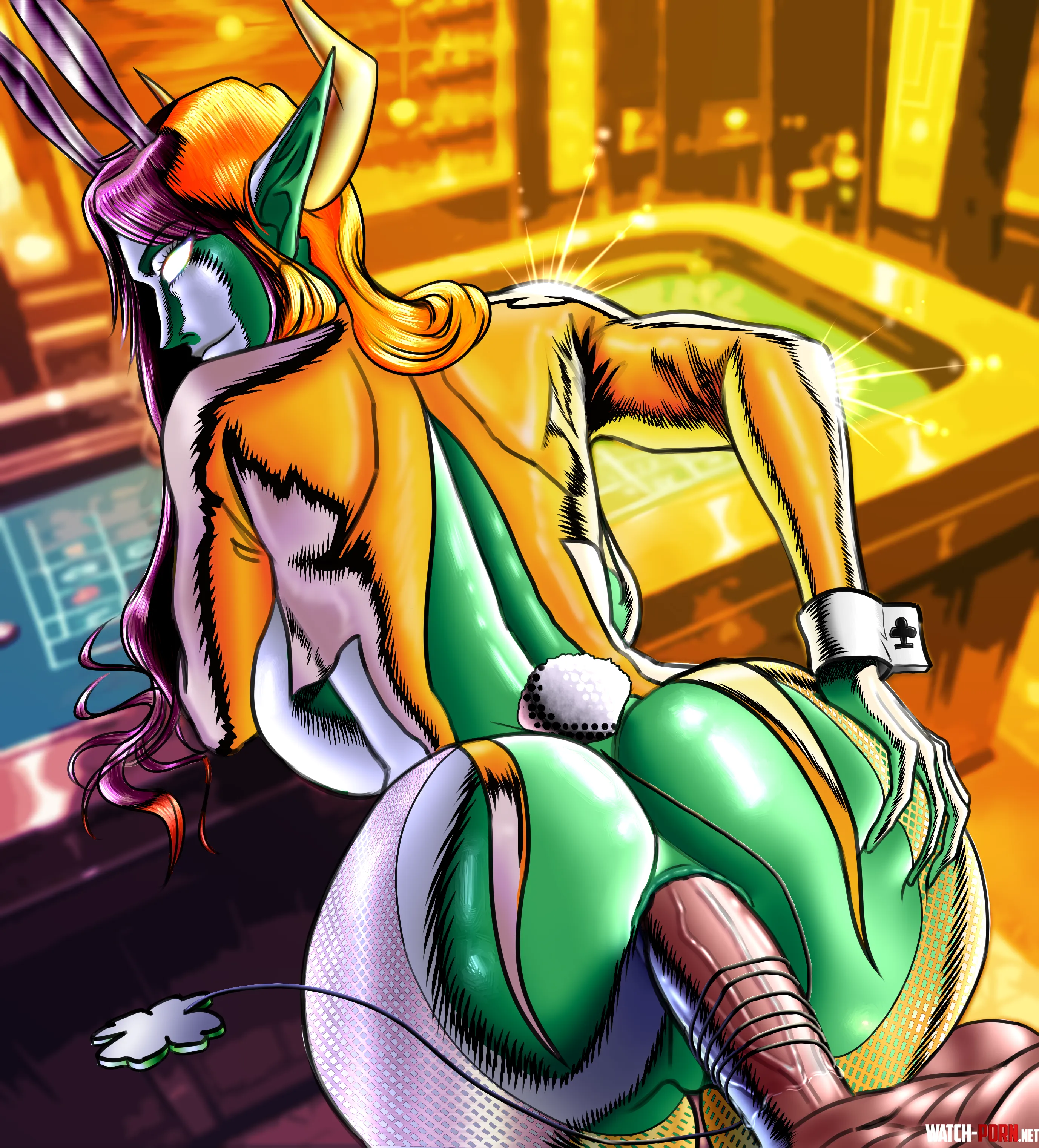 Succubus entertaining customers at the casino. by Illustrious-Tea502