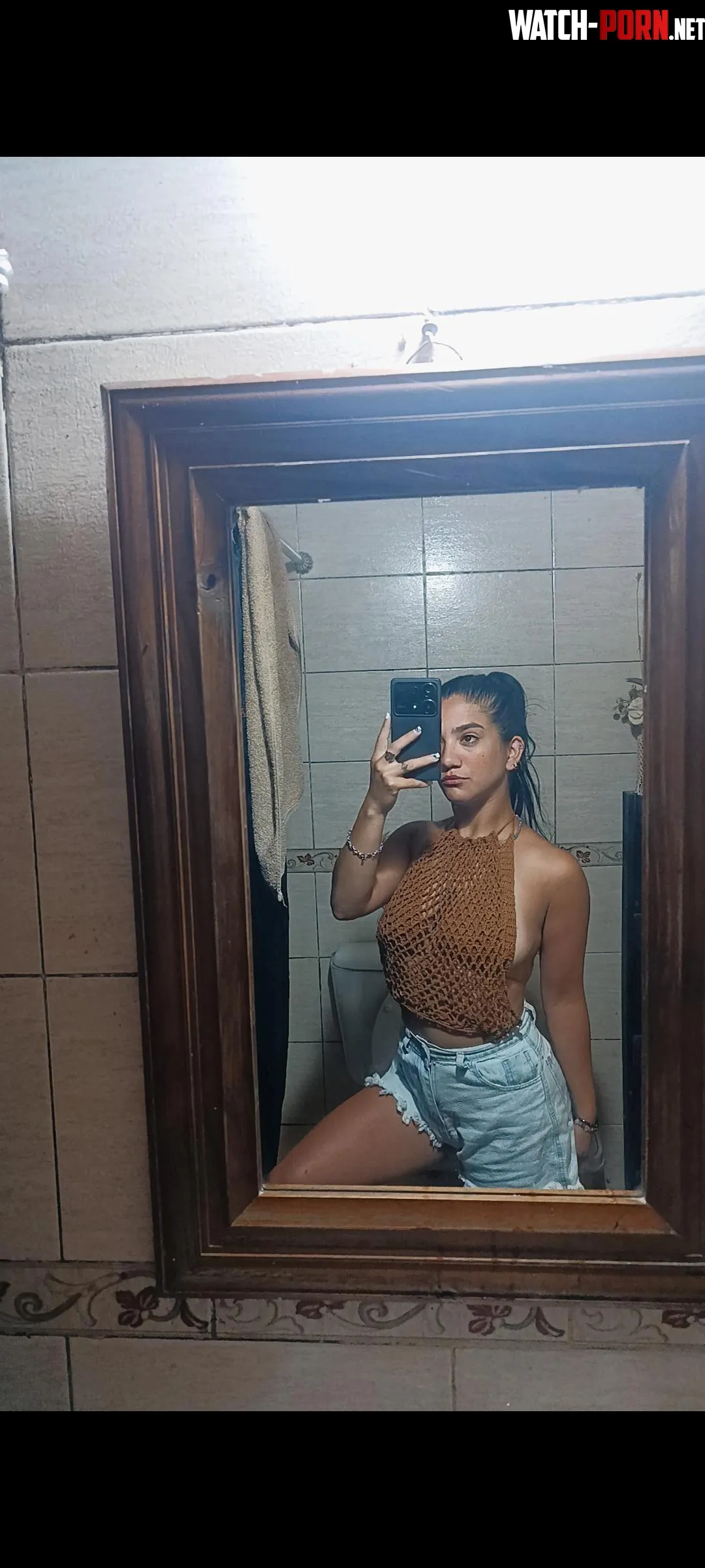 Yarn top, knitted by me by Immediate-Factor69