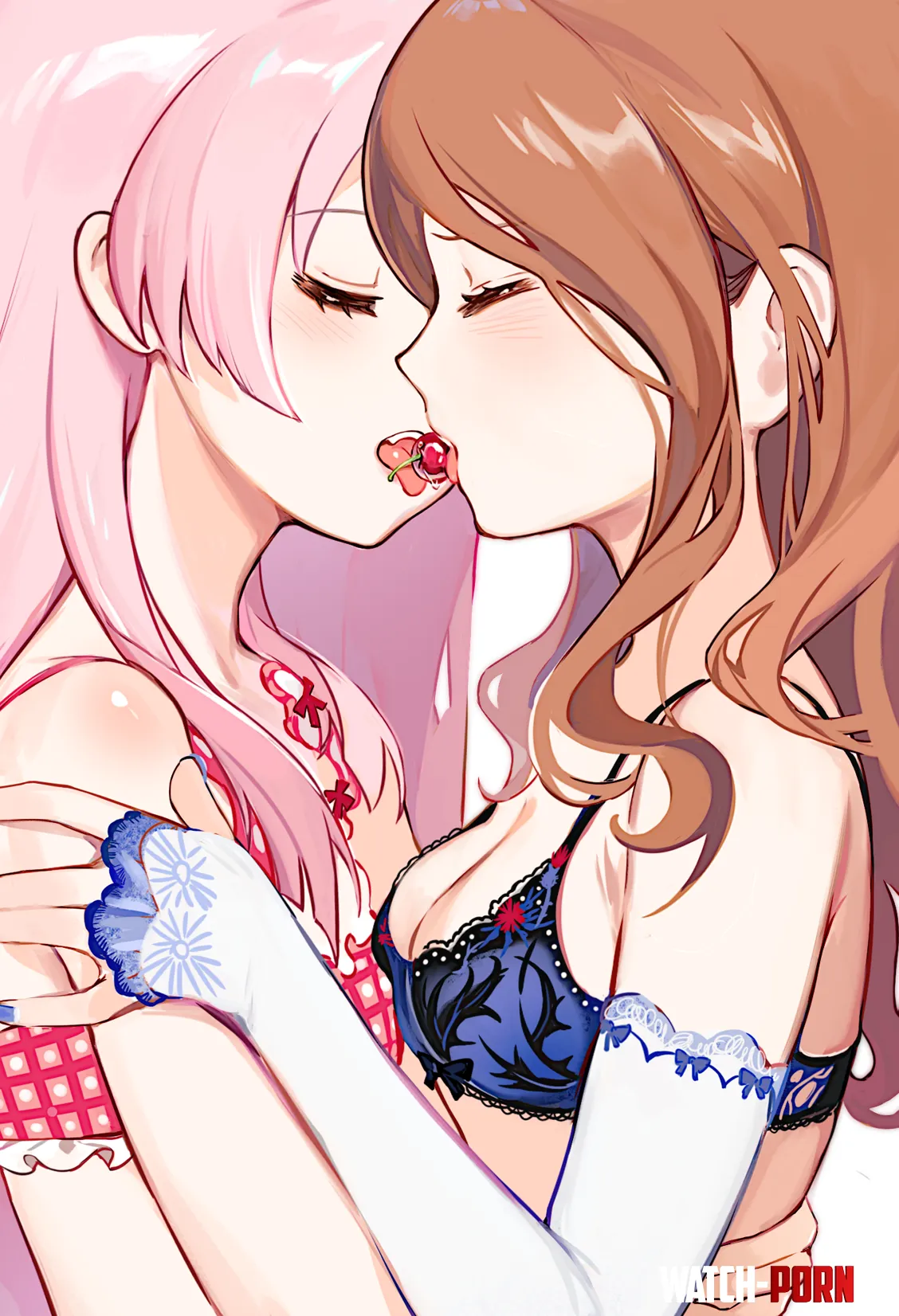 Anon and Soyo share a cherry [BanG Dream!] (-Yayako-) by MartyrOfDespair