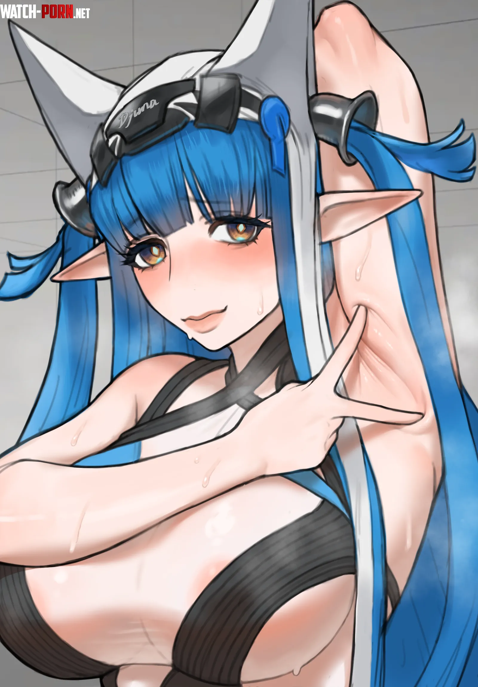 Last Rite spreads her armpussy (Anya) [Arknights: Endfield] by TheRoySez