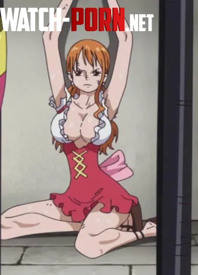 Nami captured with her breasts exposed in front of her enemies by Rock__op3000