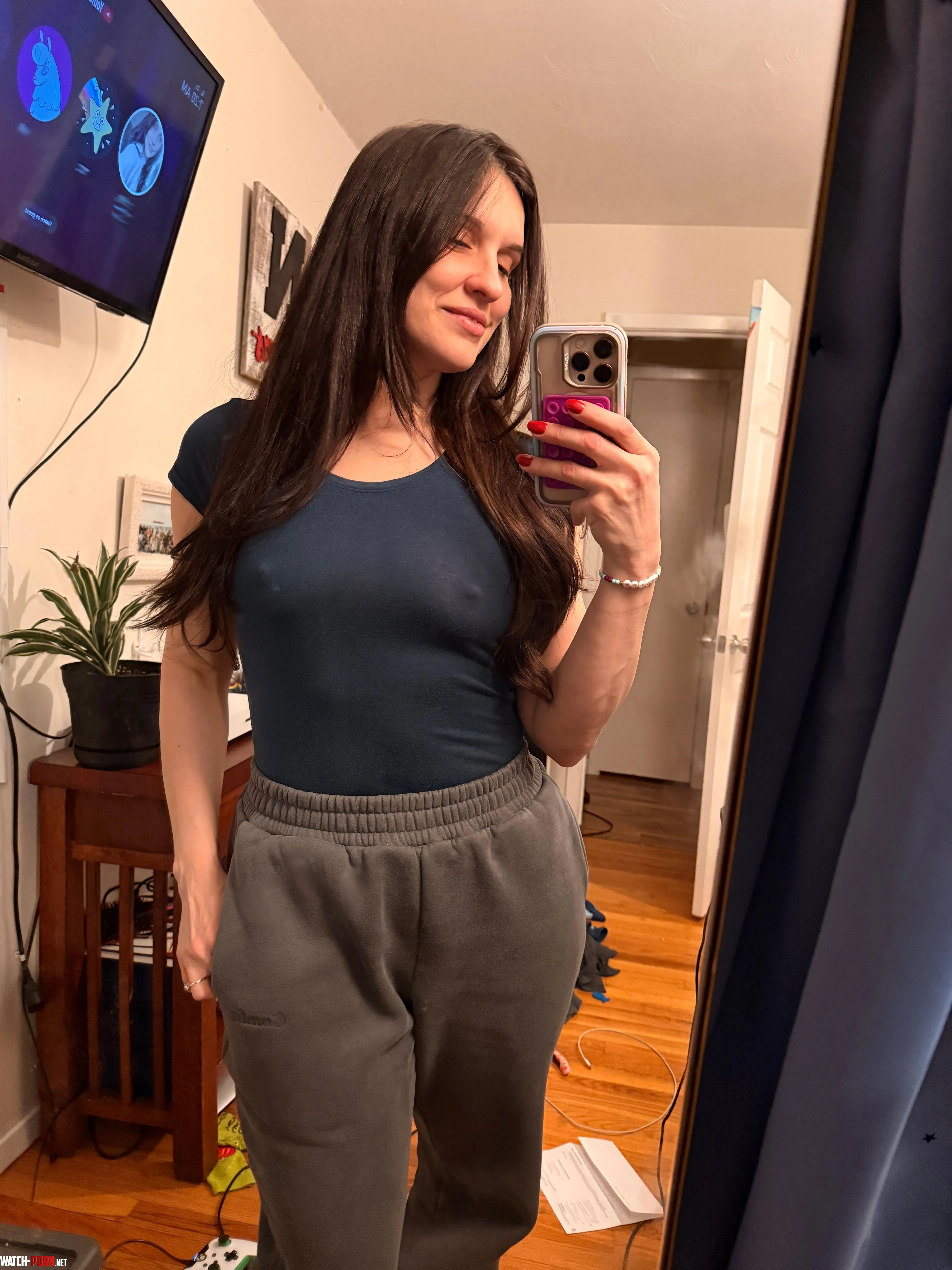 While I enjoy the comfort of no bra I absolutely love the attention by barefootdriving