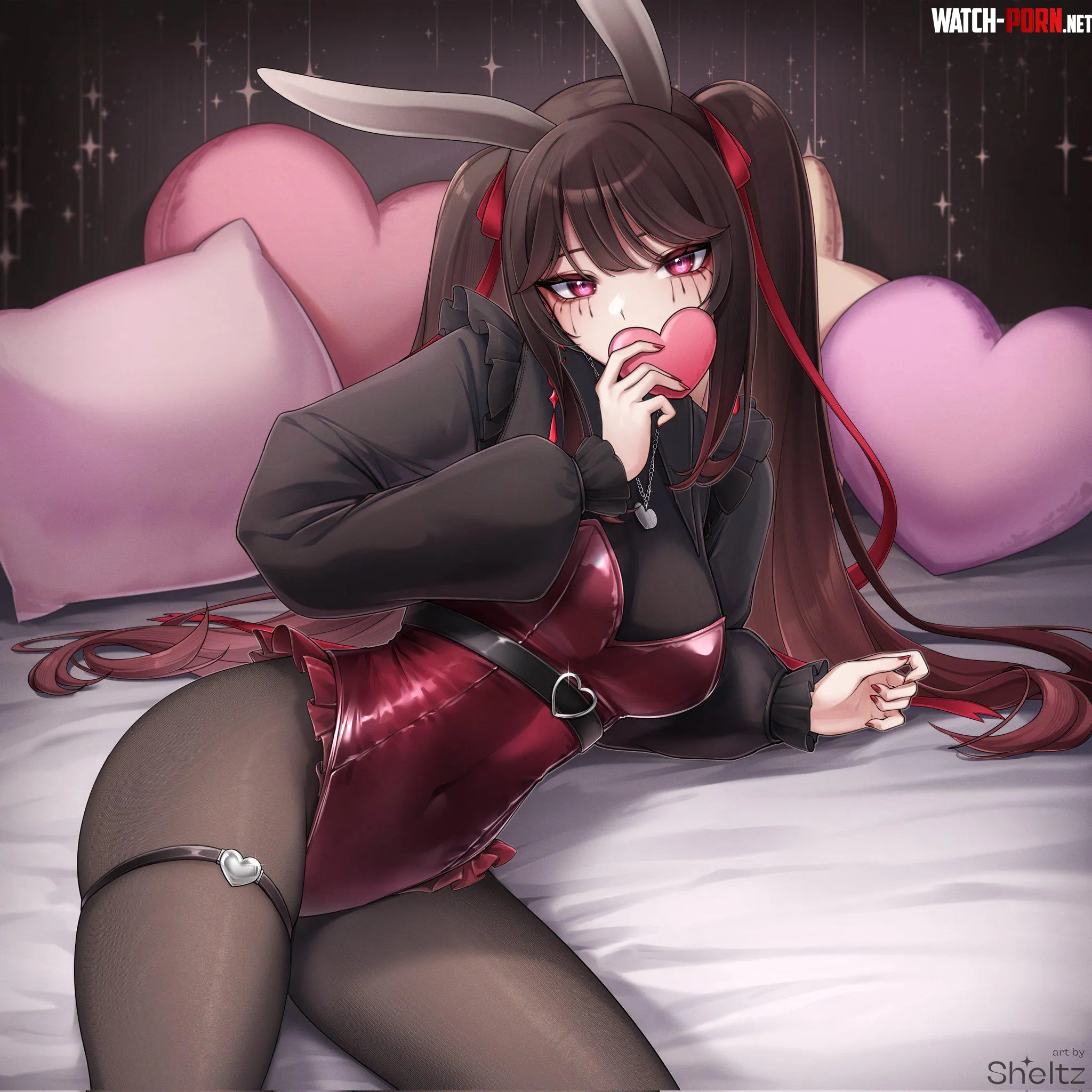 Valentine Bunny Girl by WoolsonDaSheep