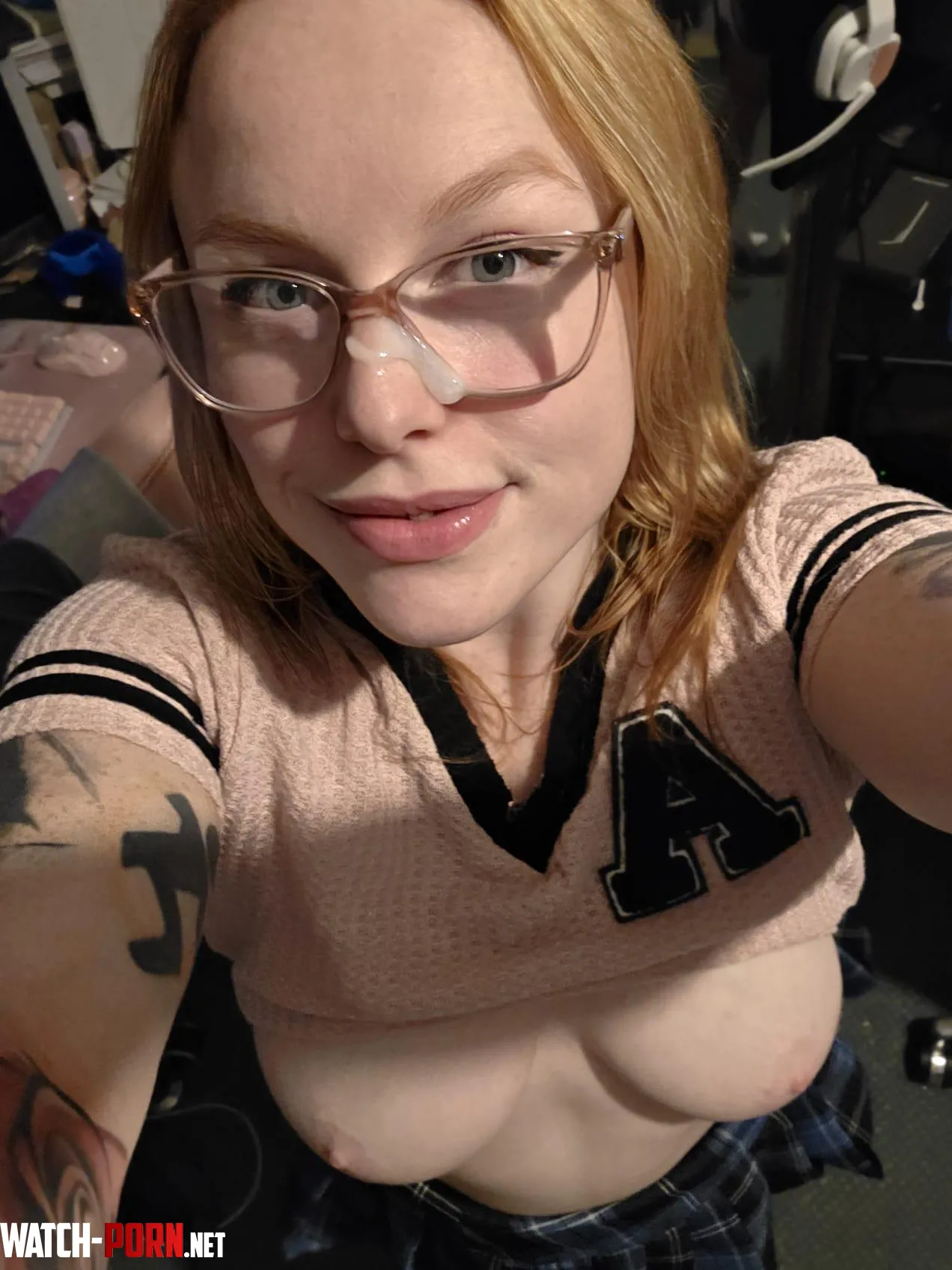 I swallowed most of it but some ended up on my face by Skarlettvixxen