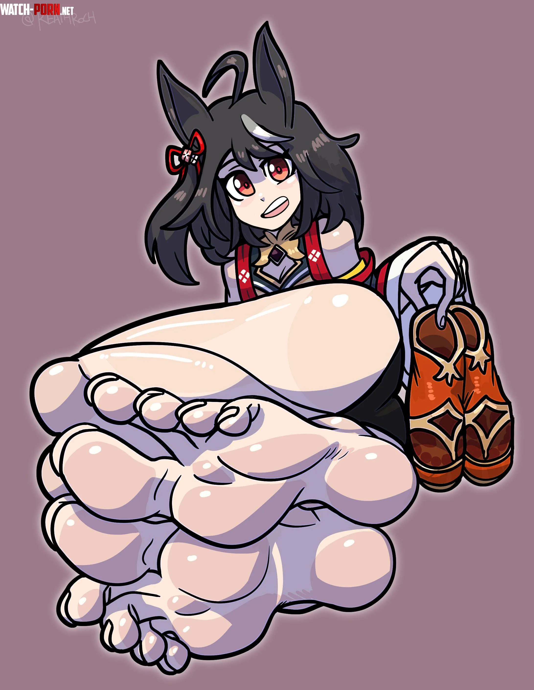 Kitasan Black's pretty feet (@ReathRoch) [Uma Musume Pretty Derby] by Goonmori_