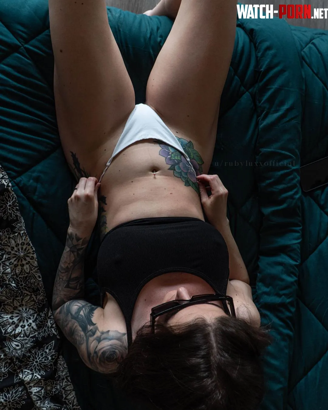 Soft white thong [f] by RubyLuxxOfficial