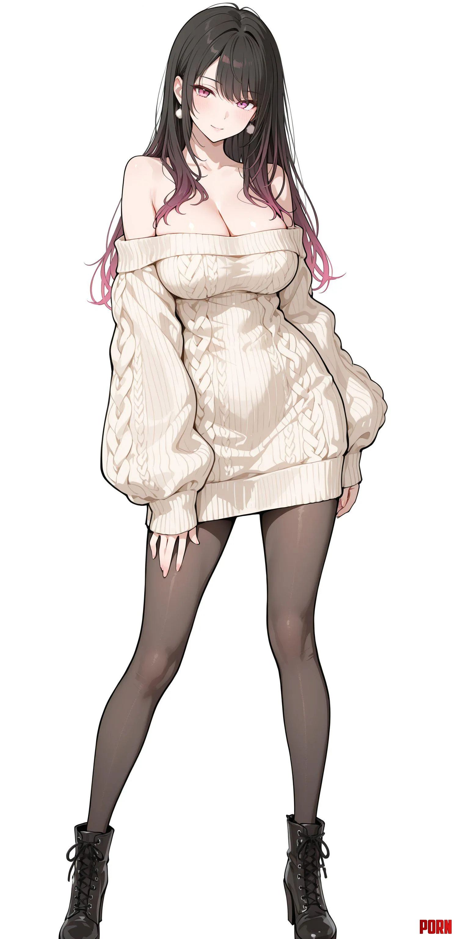 Off-Shoulder Sweater by WoolsonDaSheep