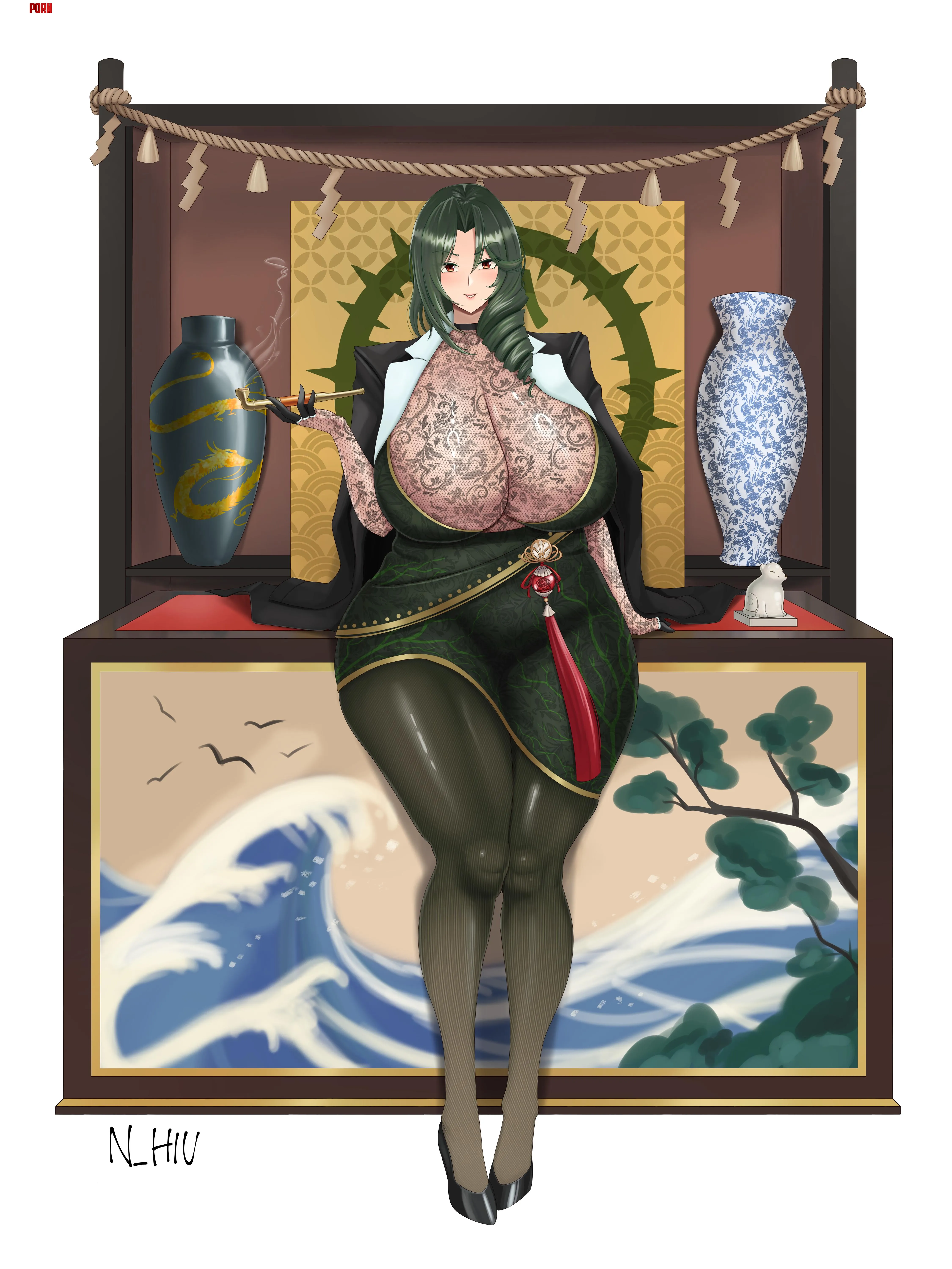 Yakuza boss Midori (art by me) by nhiu262