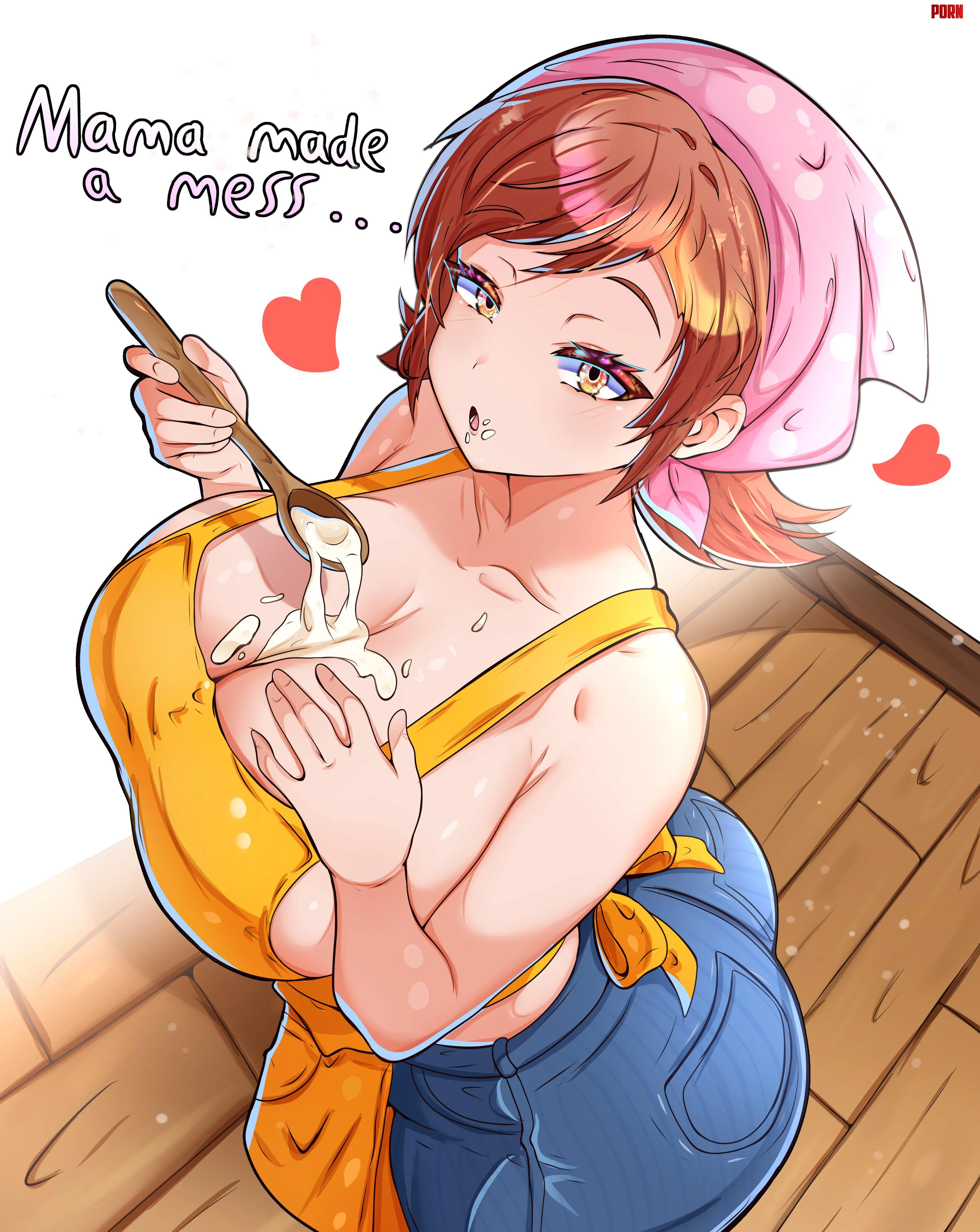 Cooking Mommy spilled white chocolate on her chest! Will you help her clean it up? 🍫🥺 [Cooking Mama] by LafterMastr