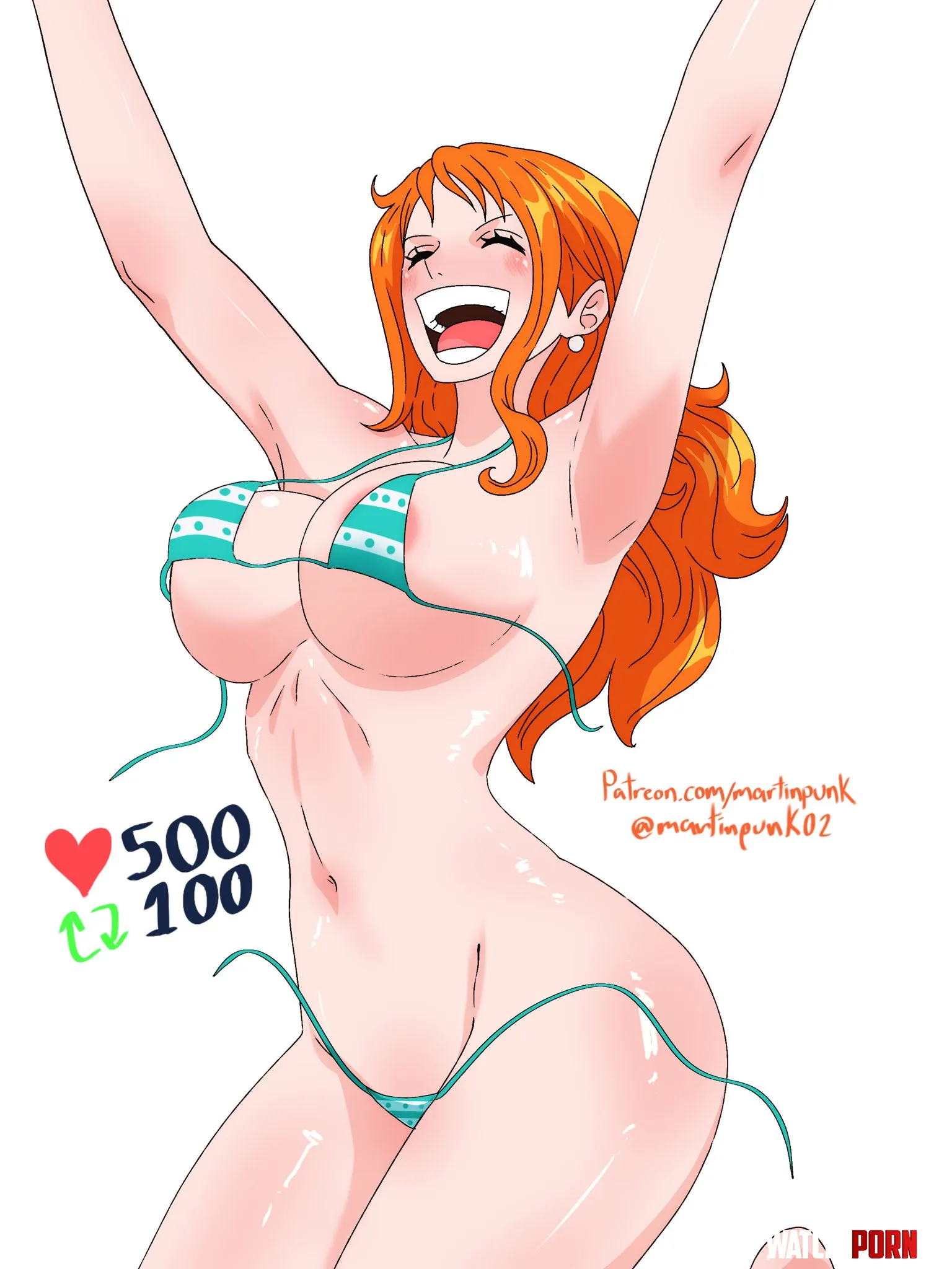 Nami's Bikini Starting to Come Loose... (@MartinPunk02) by MeDahMann