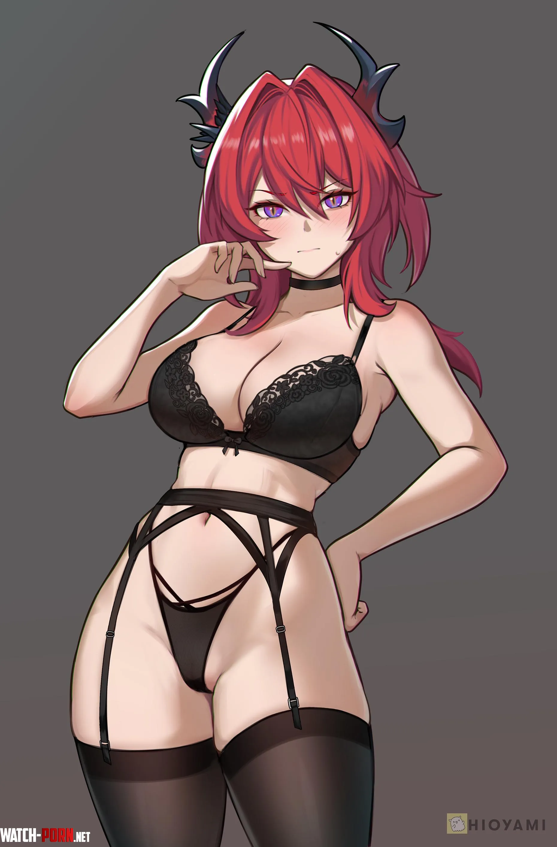 Laevatain in lingerie (Hioyami) [Endfield] by xSaviour_N
