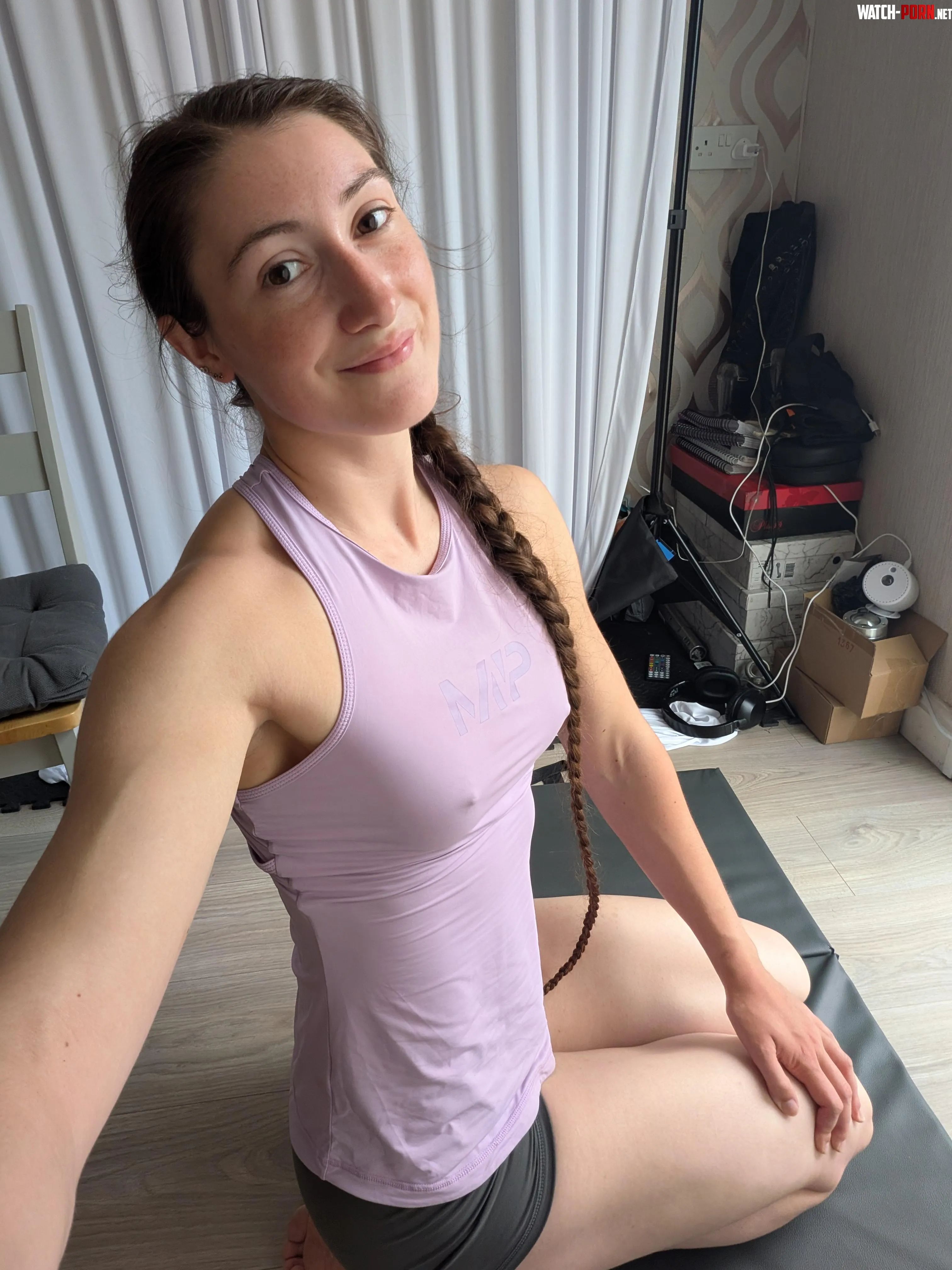 Braid and pokies after my morning stretch by SirenSasha_336