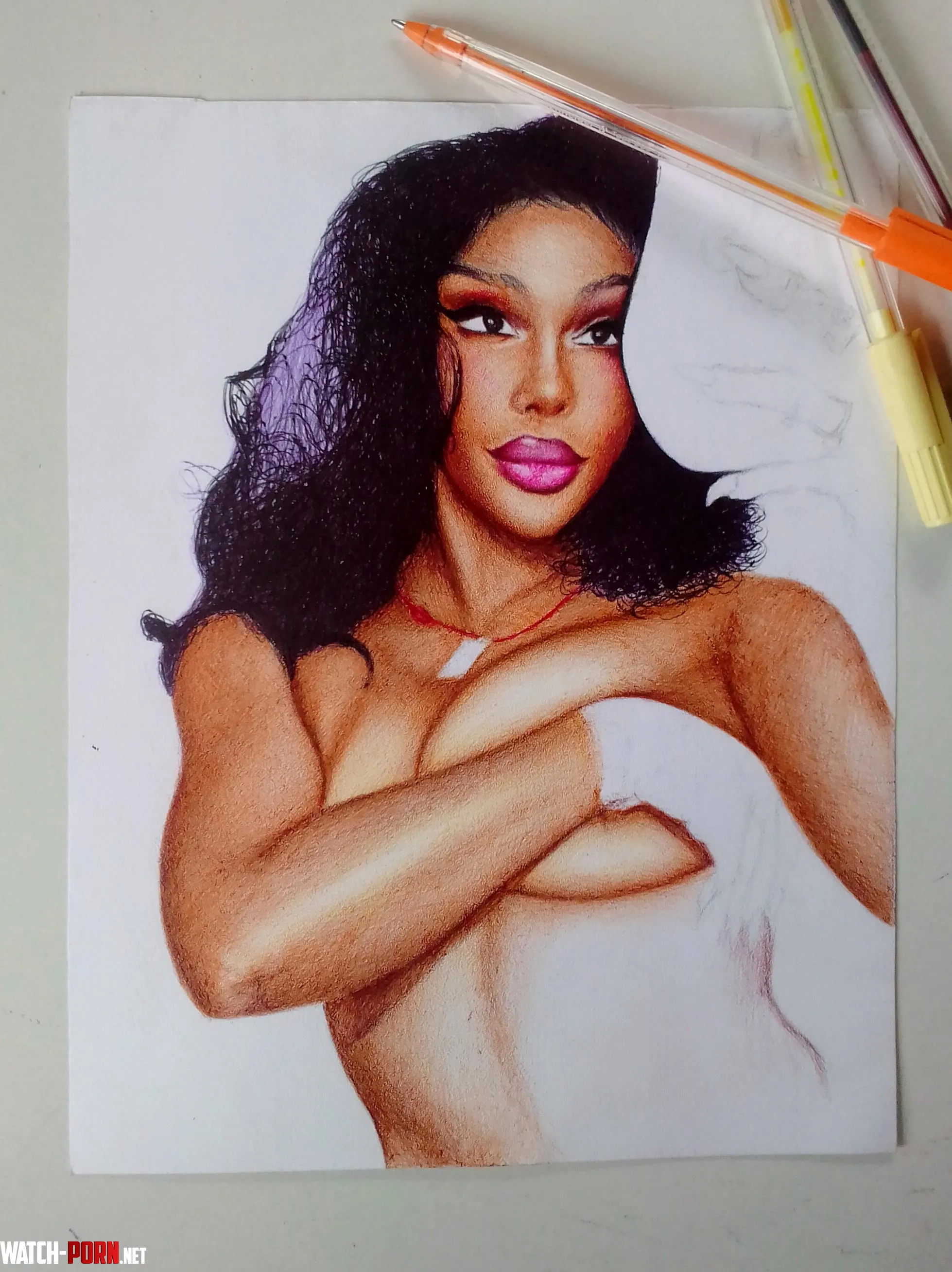 Should I finish this Sza drawing? I'm not sure about the face by akanji_arts