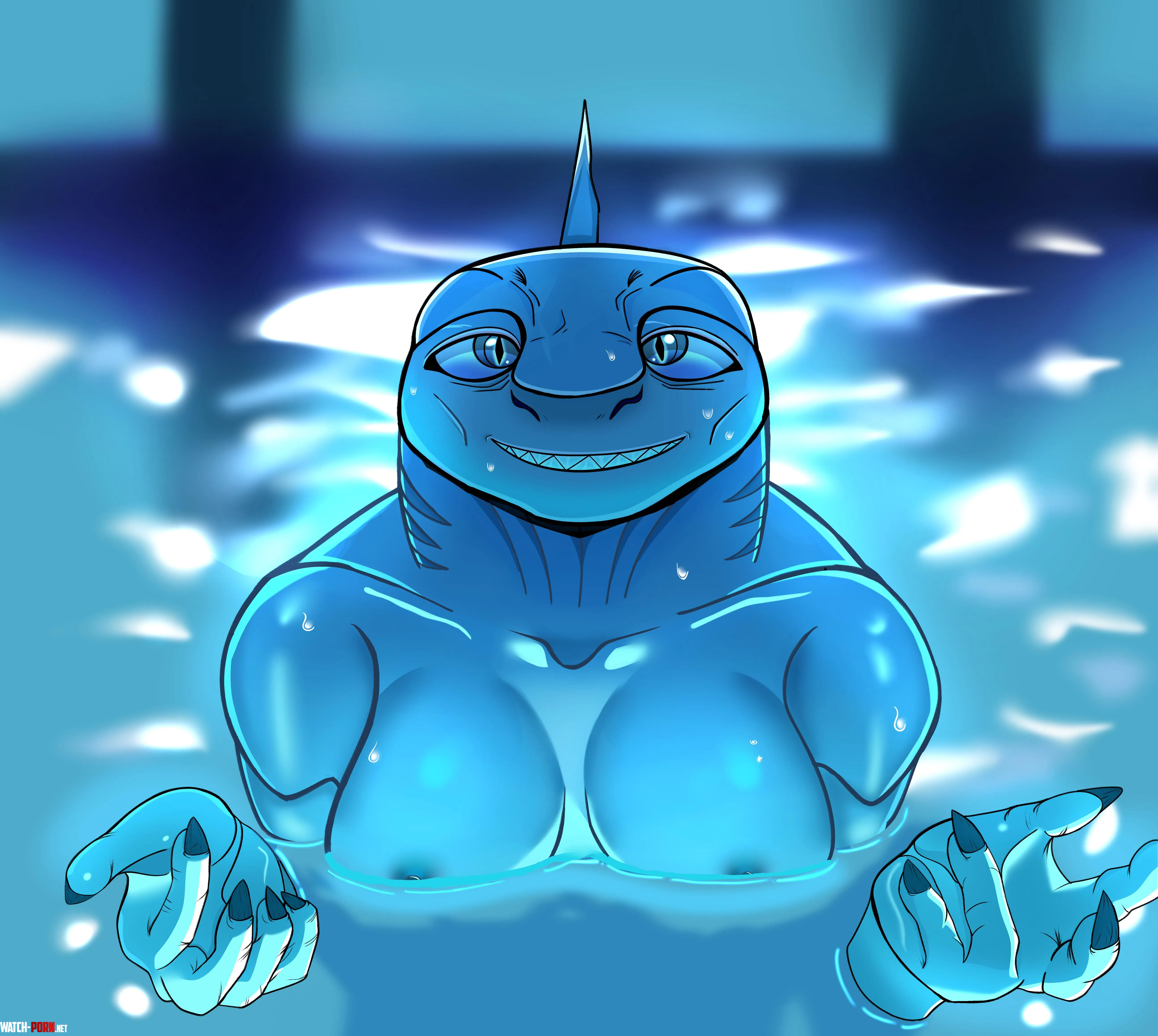 Shark-Girl, aka Iara dos Santos from the x-men (by me) by Low-Budget-4196