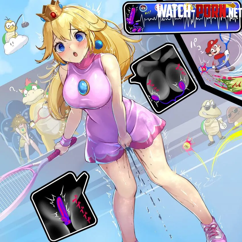 Every swing of the racket makes Princess Peach enjoy it a little more (monikano) by velynex