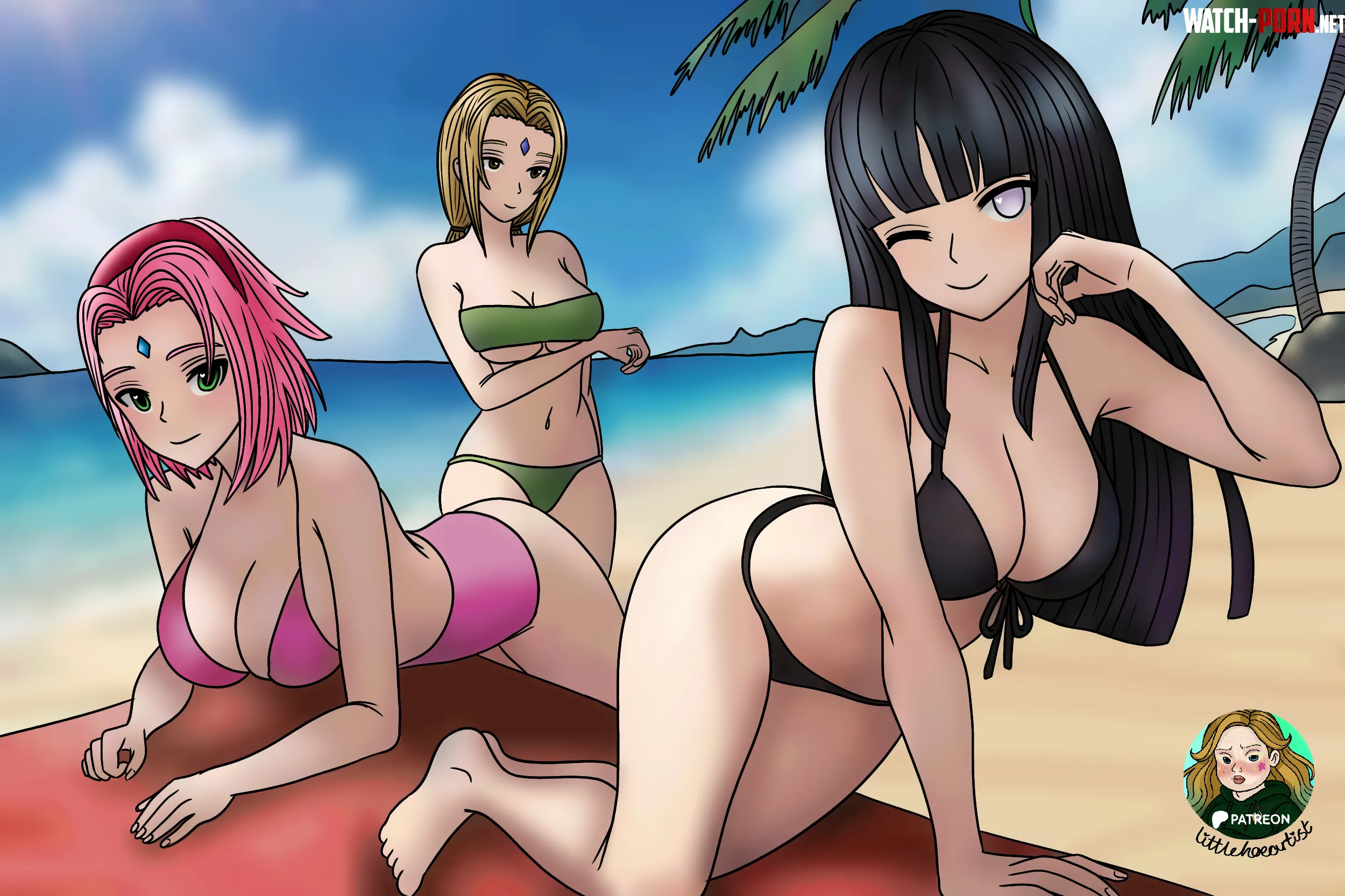 Naruto Bikini Babes (by littlehoeart) by Fairytail420