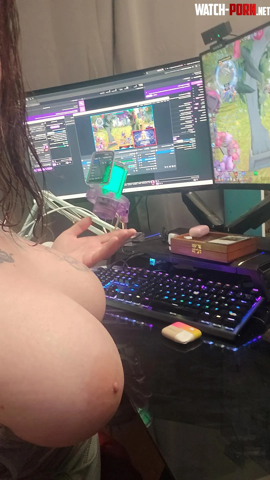 Couldn't help it but my tits fell out during my WoW stream by GuaranteeIcy1076