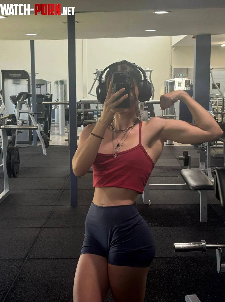 Crop top season hits different at the gym by Polkakitten