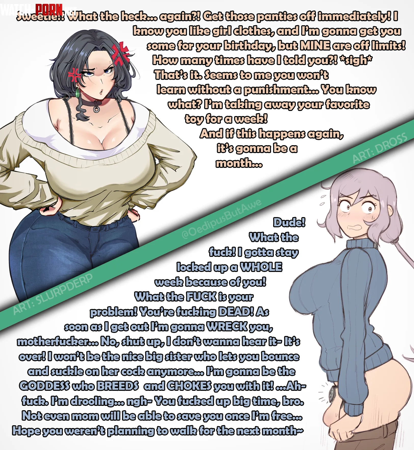 Mom punishes you... or does she? [Commission] [Sister] [Futa chastity] by OedipusButAWESOME