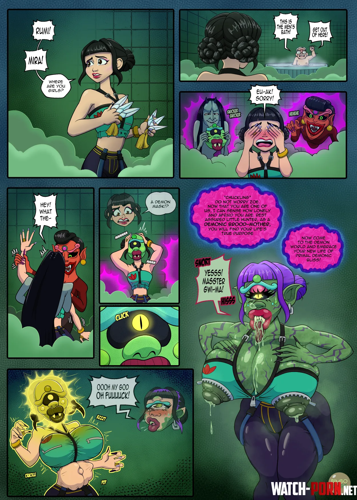 Zoey's Bathhouse Ambush (BimboBlarg) by blargblarg1012