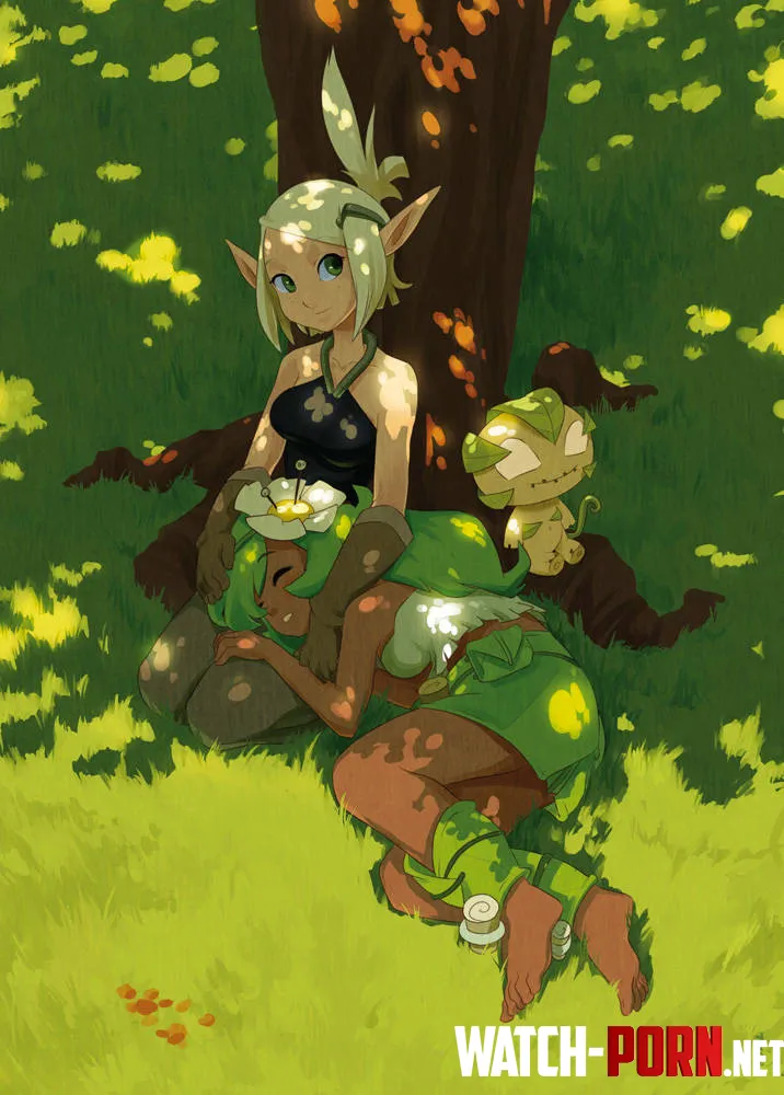 Evangelyne and Amalia: guarding her sleep (kosal) [Wakfu] by SiarX