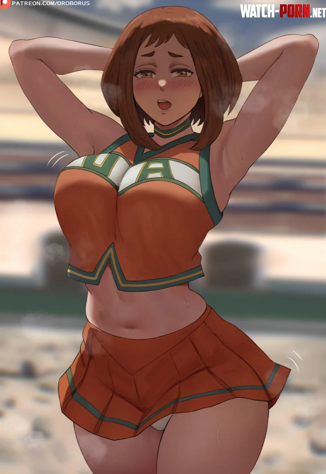 Cheerleader Ochako Uraraka (OroborusArt) [My Hero Academia] by xXayaHXx