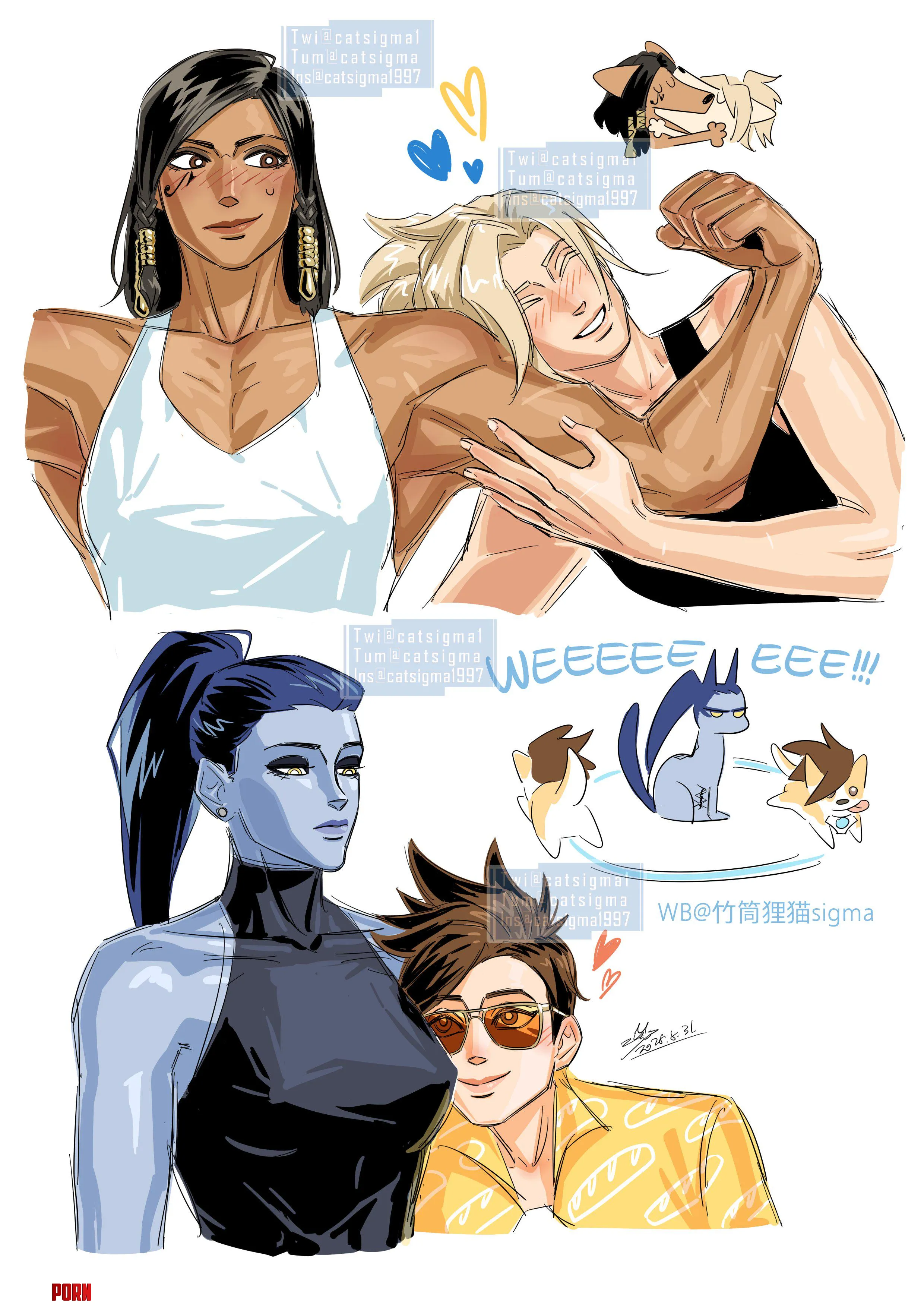 Pharmercy and Widowtracer (@Catsigma1) [Overwatch] by No-Surrounding