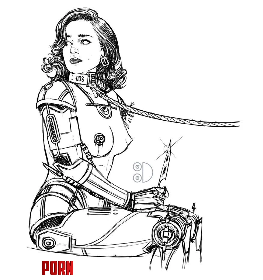 Qi’ra cyborg slave (Tittydispenser) by titty_dispenser