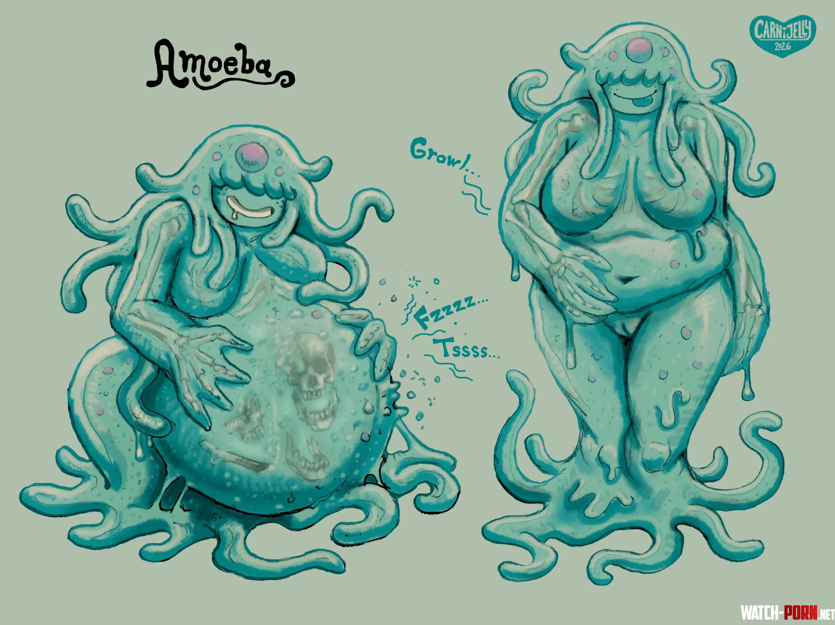 {image} Amoeba (art by me/CarniJelly) by CarnivoreJelly