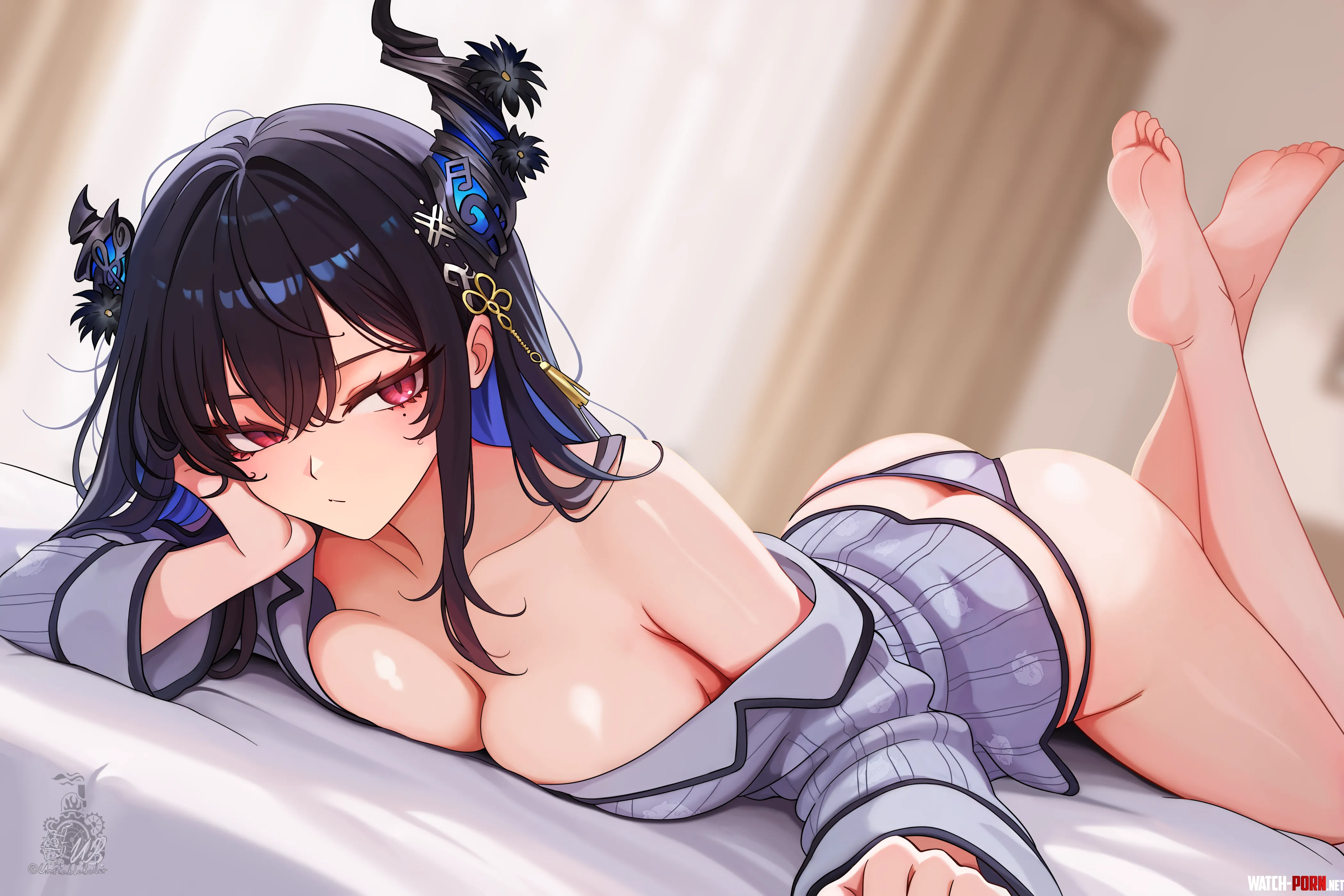 Nerissa in pajamas [Hololive] by marxsander2016