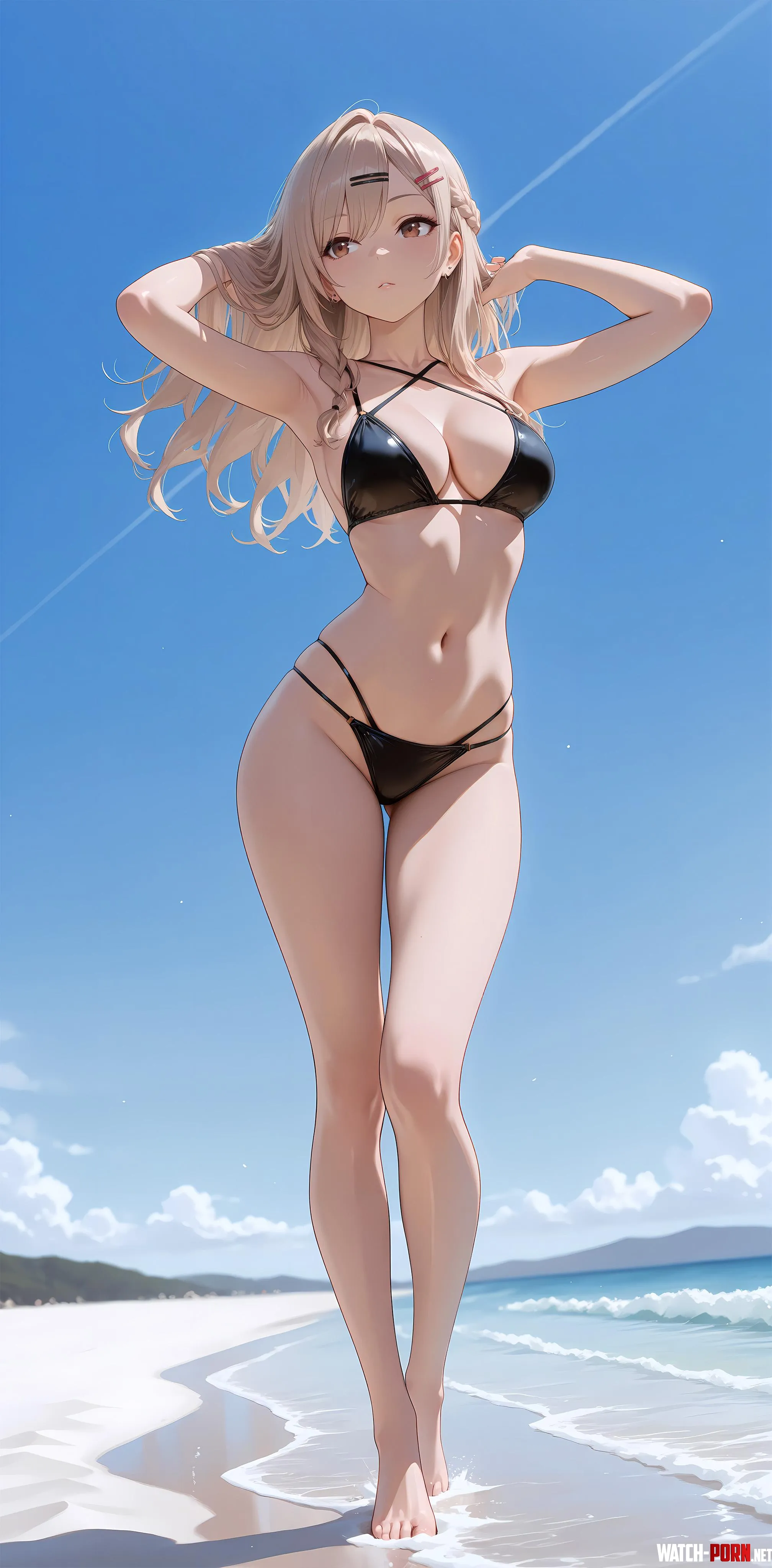 Gyaru on the Seashore by WoolsonDaSheep