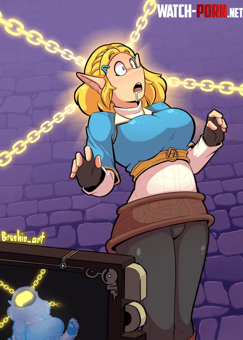 Be careful not to use stasis on the wrong thing. (Zelda) (Totk) (Brushie art) by horny-treee