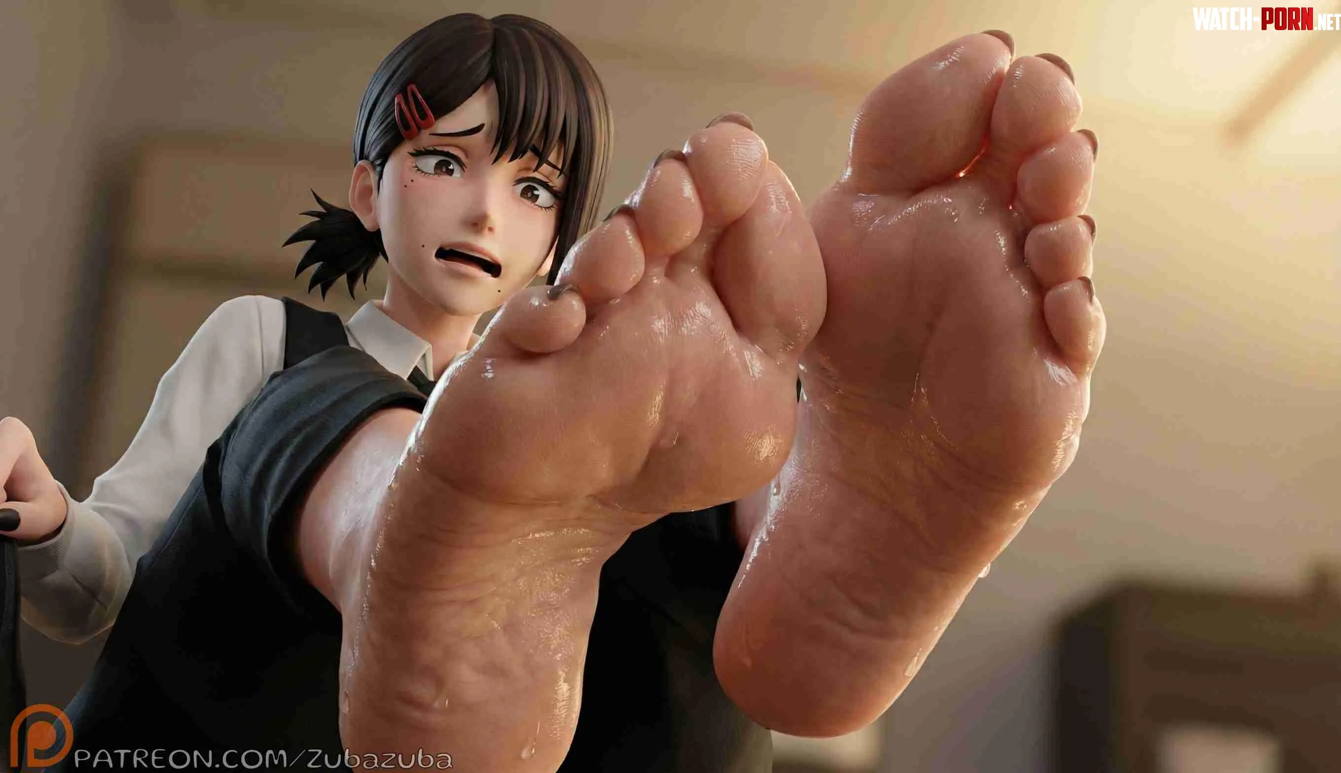 [Chainsaw Man] Kobeni - Nervous Sweat Soles [OC] by Greedy-Effort2109