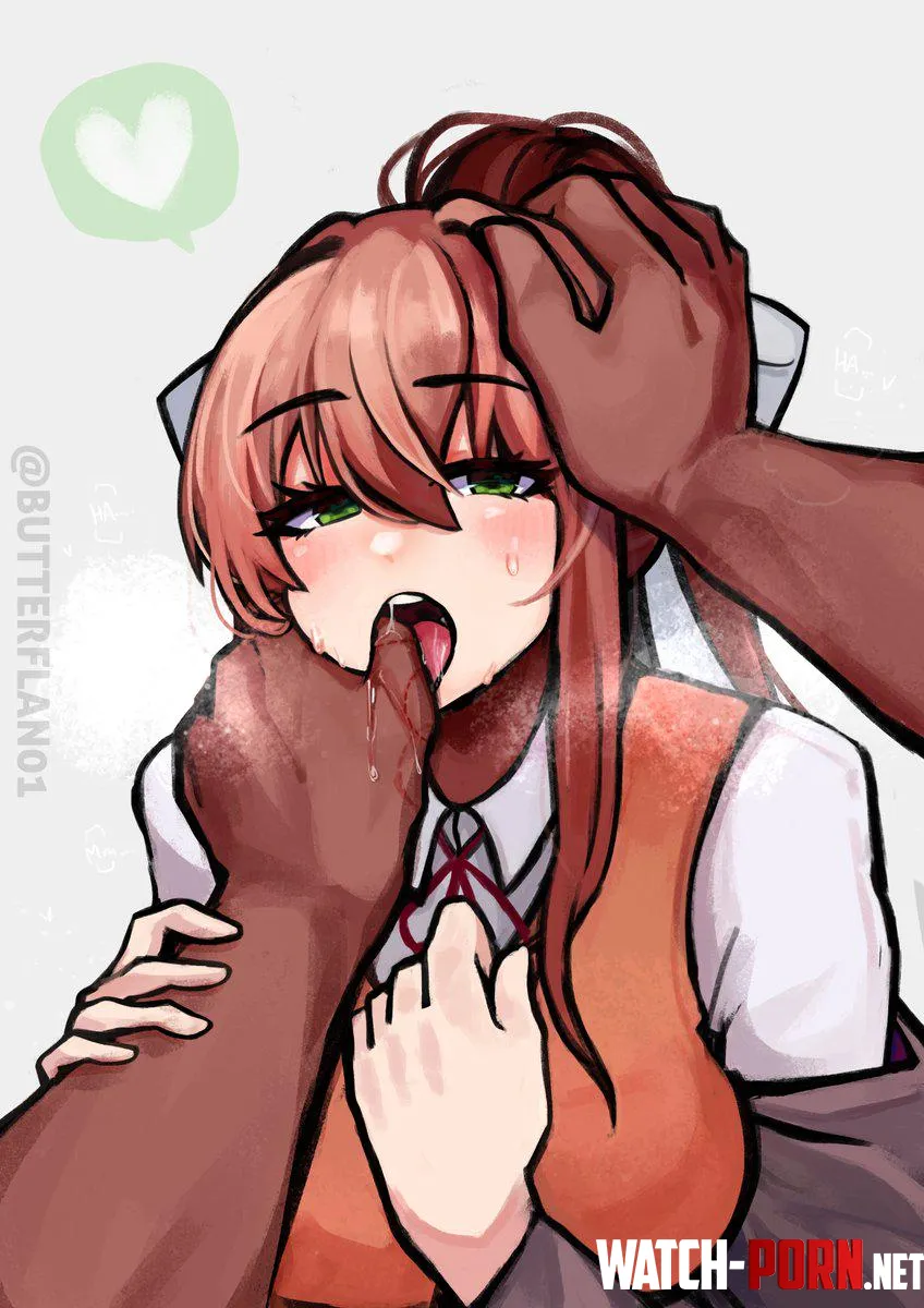 Monika loves when you flirt back 💚 (butterflan01 on twitter, an old commission of mine) by Ok-System5172