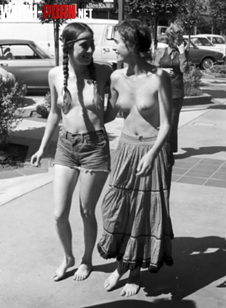 Topless hippies by mazopheliac