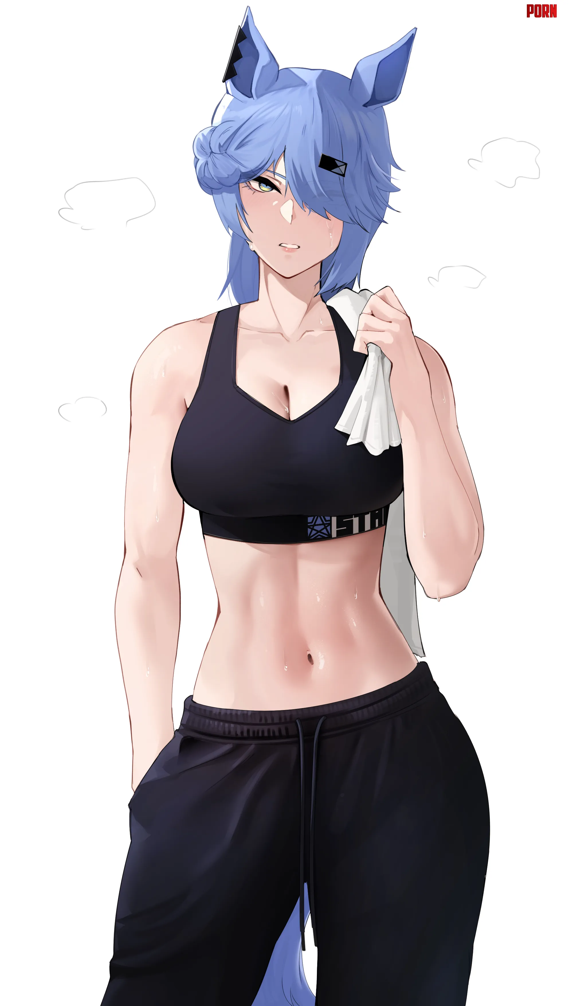 Sweaty after a workout by marxsander2016