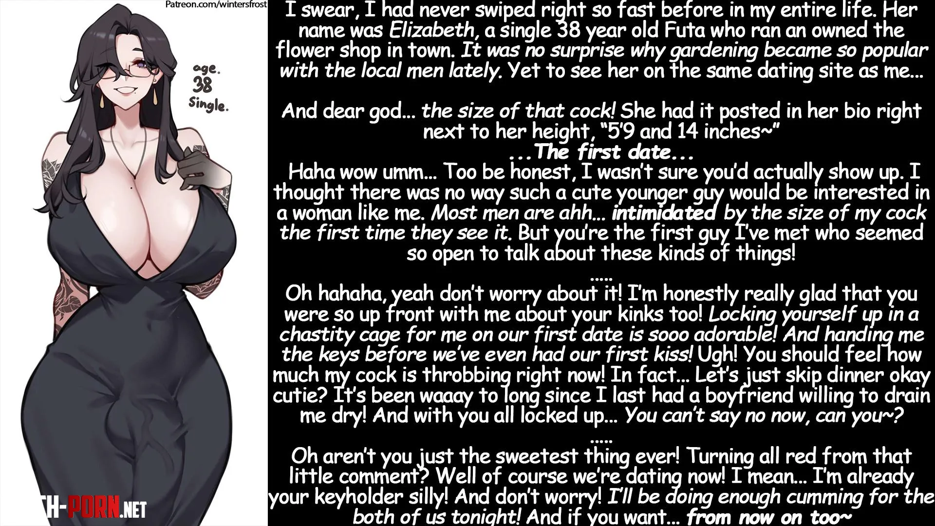 Date 1: Meet Cute online → Hand Over Chastity Key → Get Ruined by 38y/o Futa Cock → Official BF Status by WintersCuck