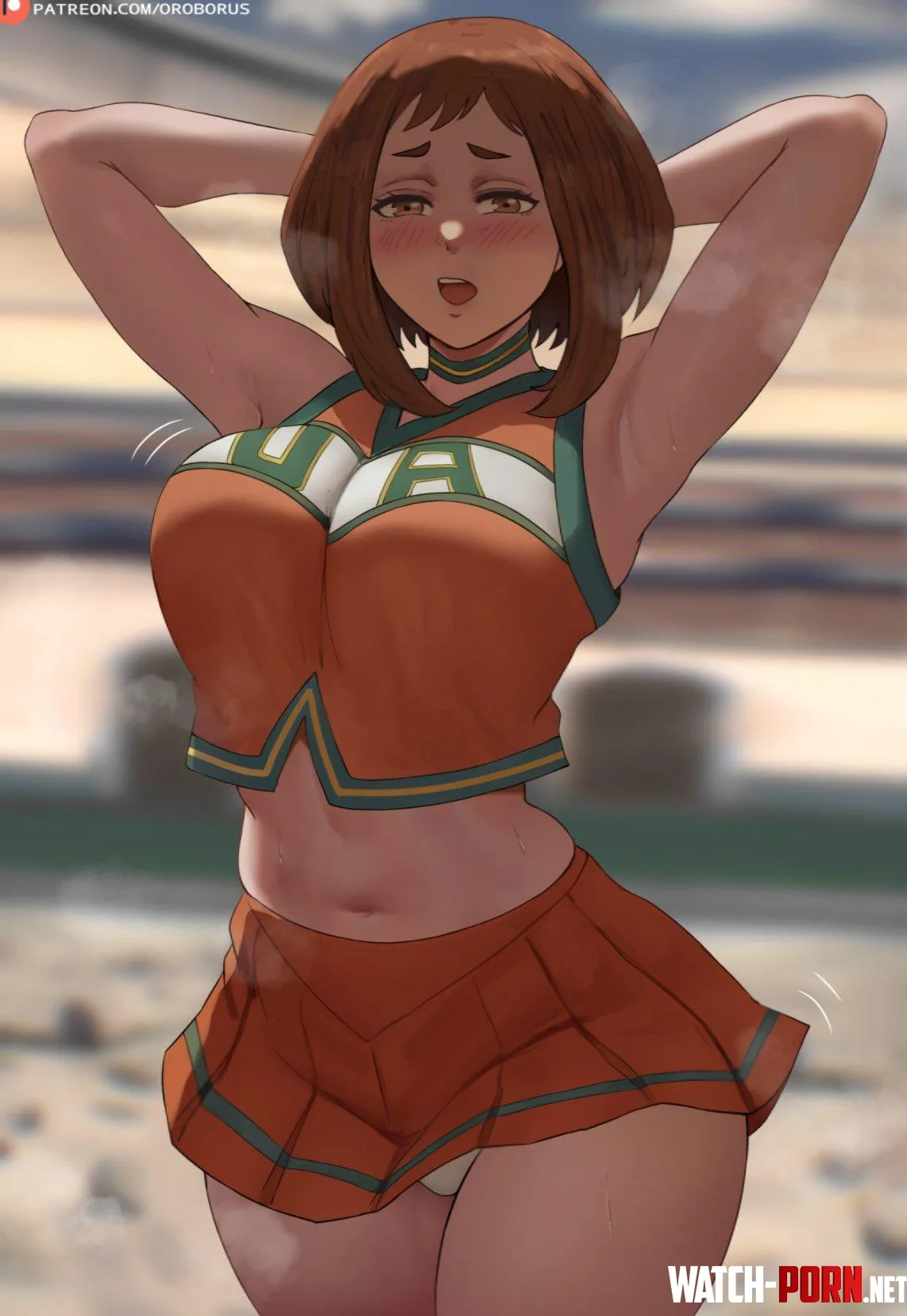 Cheerleader Ochako Uraraka (OroborusArt) [My Hero Academia] by xXayaHXx