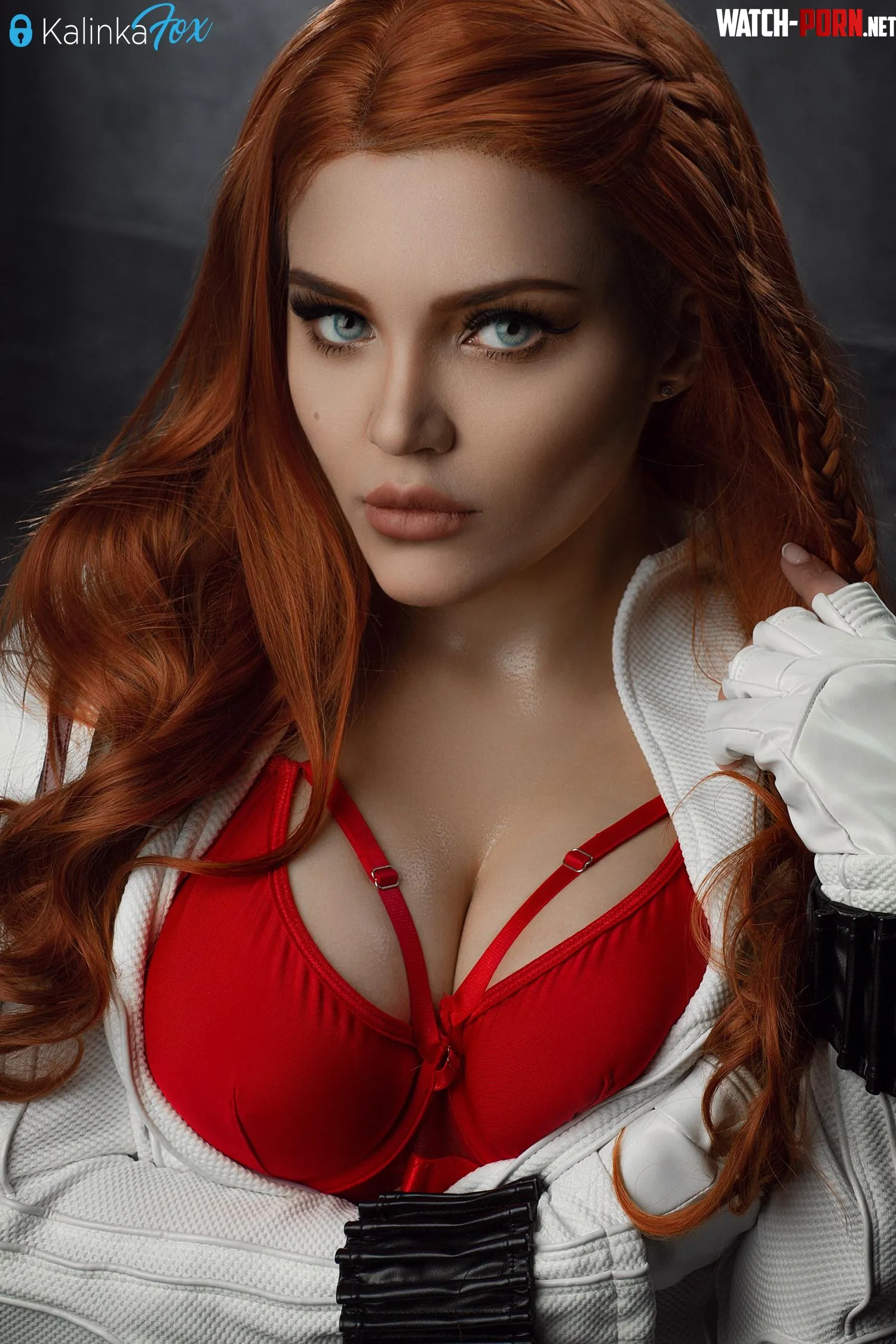 Black Widow Showing Red Bra (KalinkaFox) [Marvel] by Mxfyn