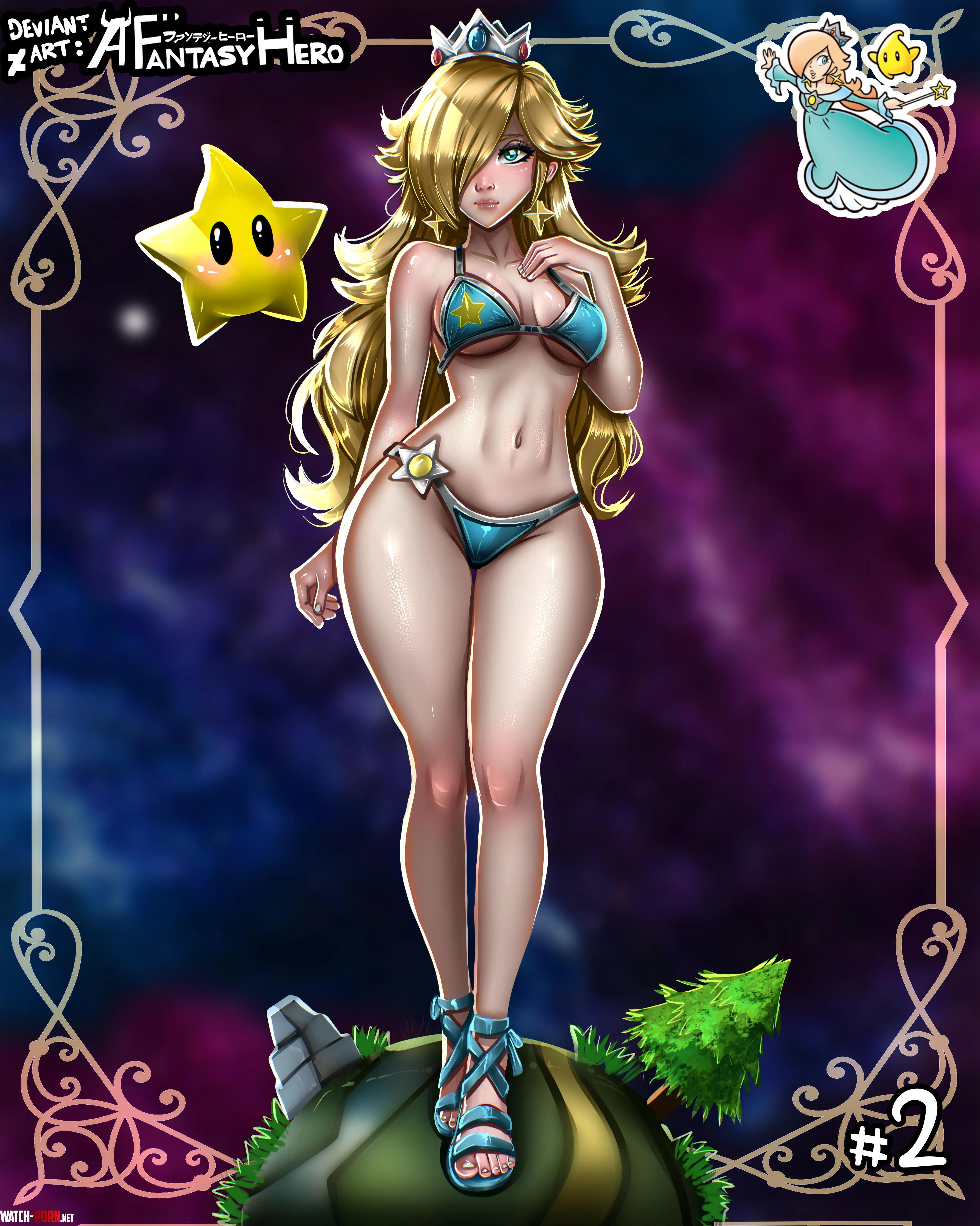 (OC) Princess Rosalina in Cosmic Bikini Commission by afantasyhero