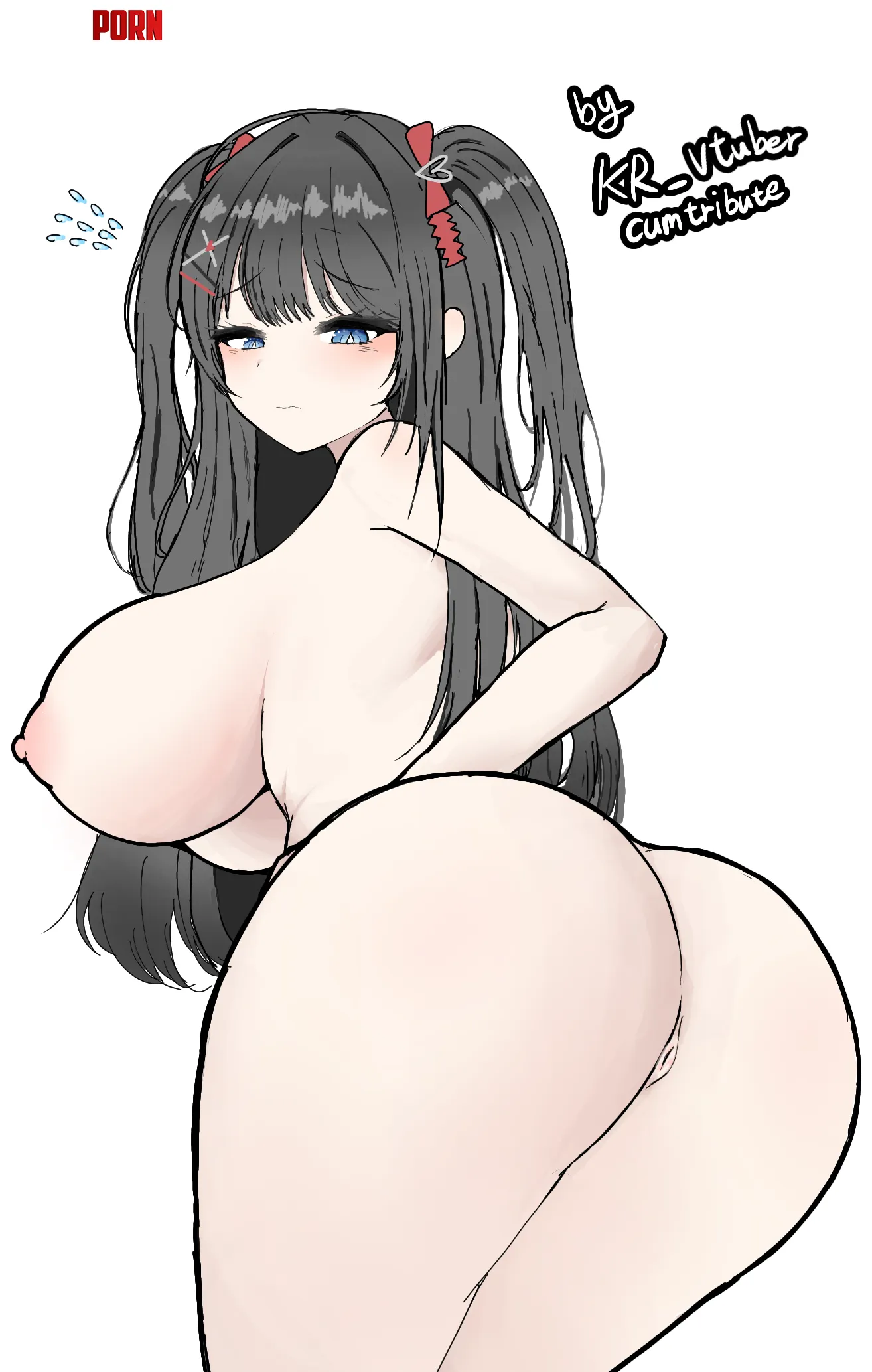 Adorable vtuber Shirayuki Hina showing asshole(Bigbuttive)[StelLive] by KR_vtuber_cumtribute