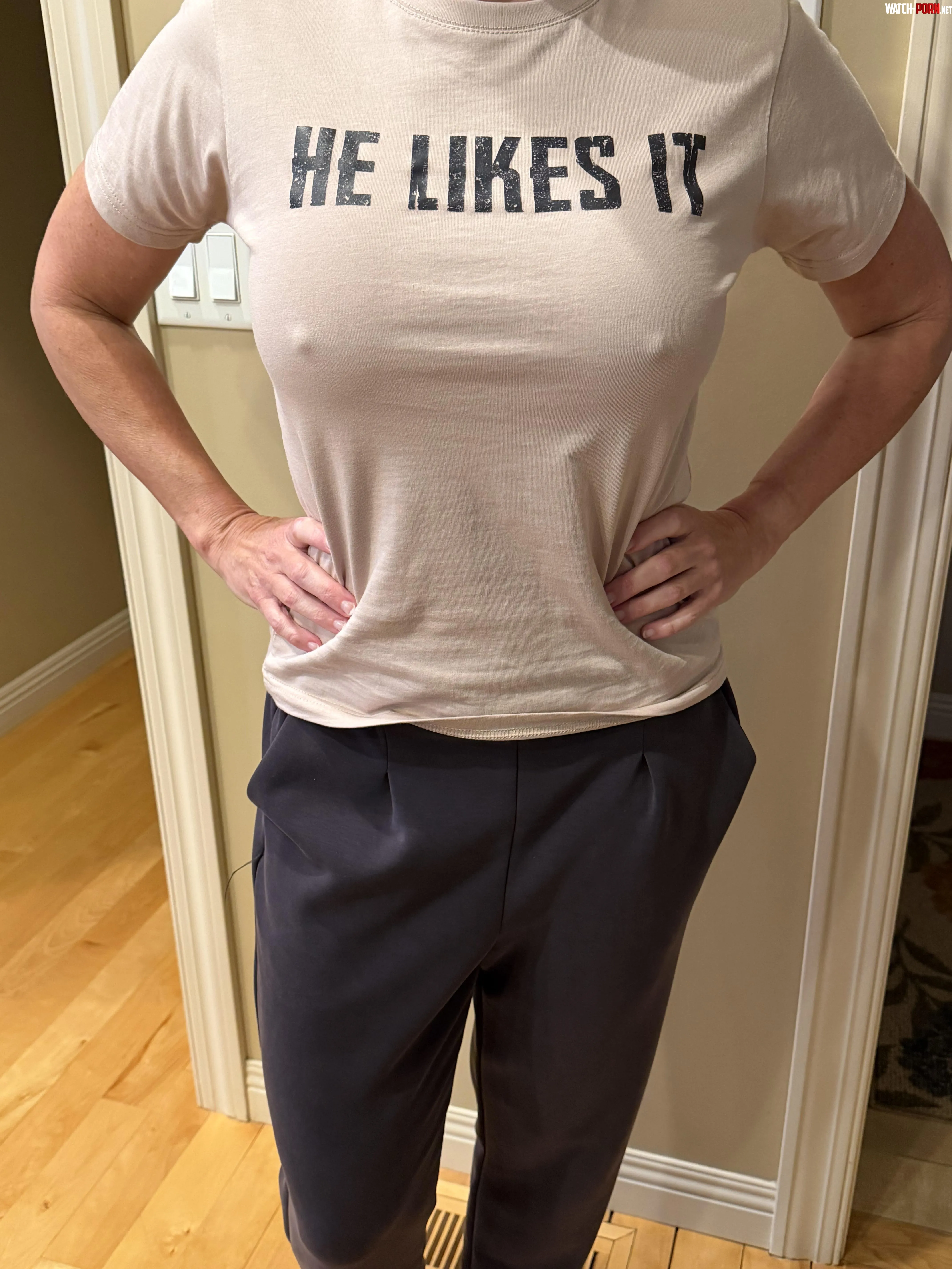 Nothing like the freedom of being braless. by Wifey-sexy